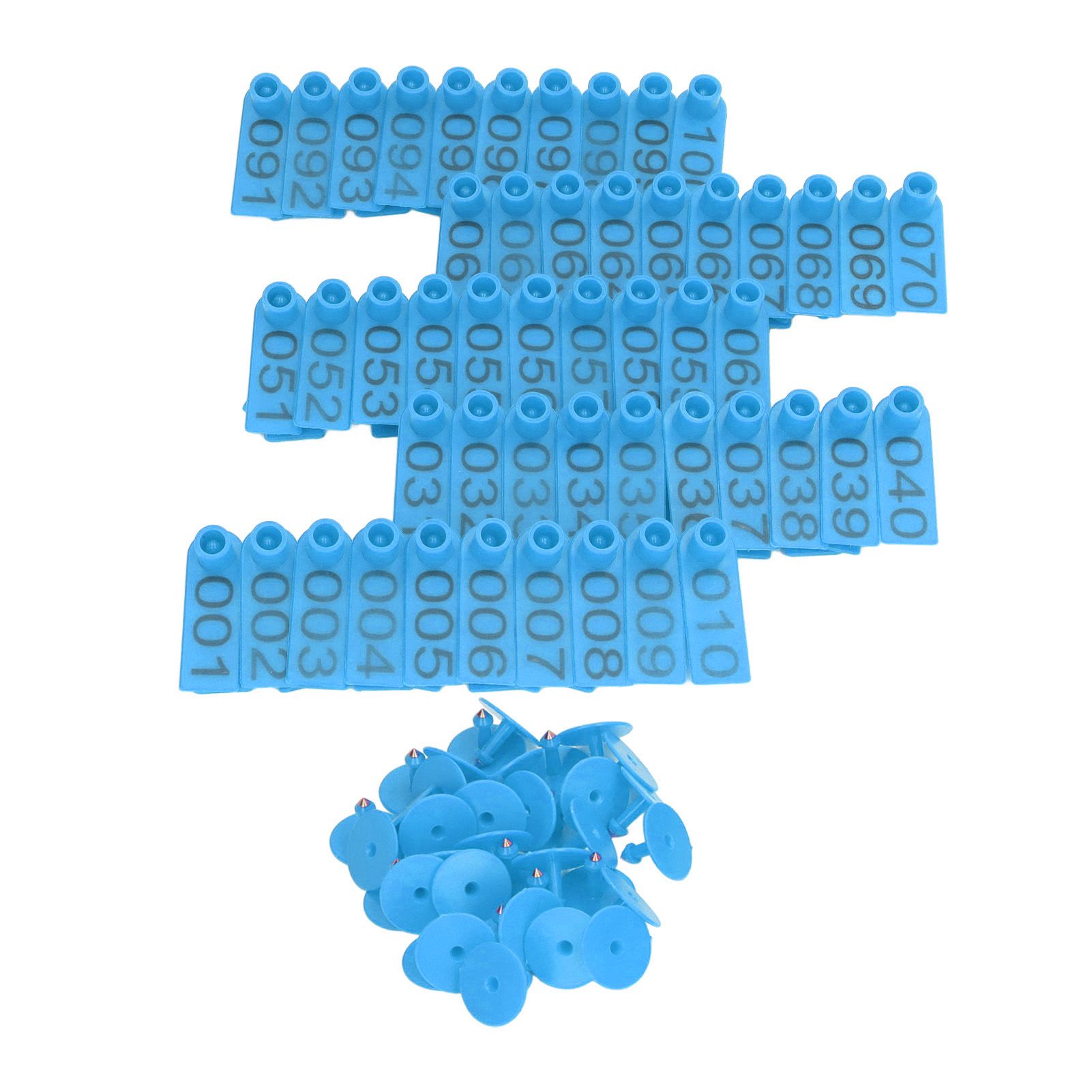 100 Sets Numbered Cattle Ear Tags Accurate Livestock Identification Card for view 9