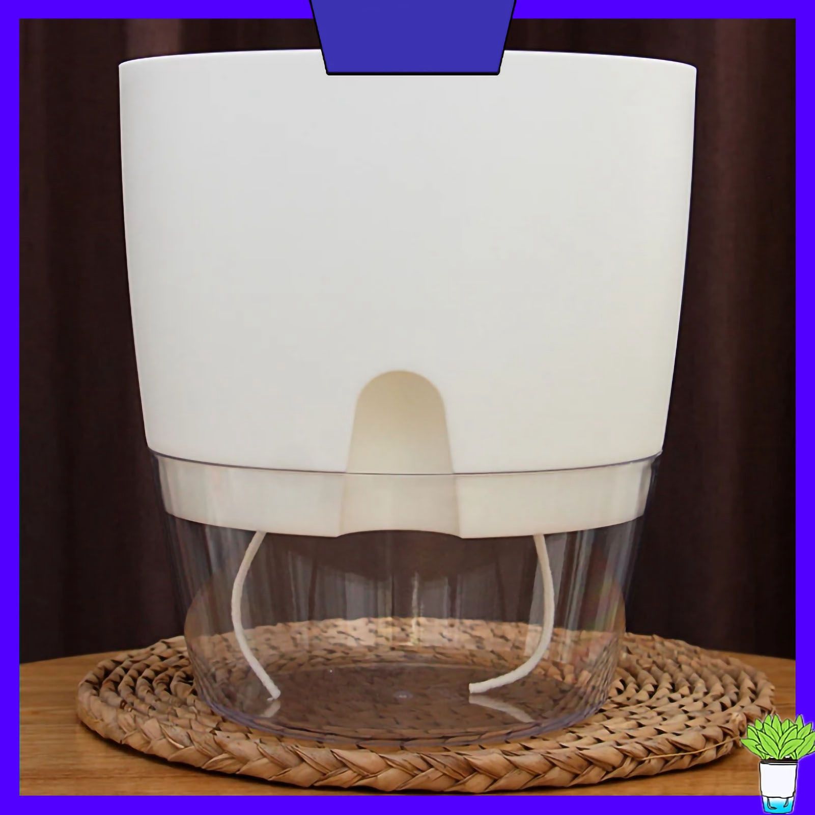 Self Watering Plastic Flowerpot Transparent Double Layer Detachable Light