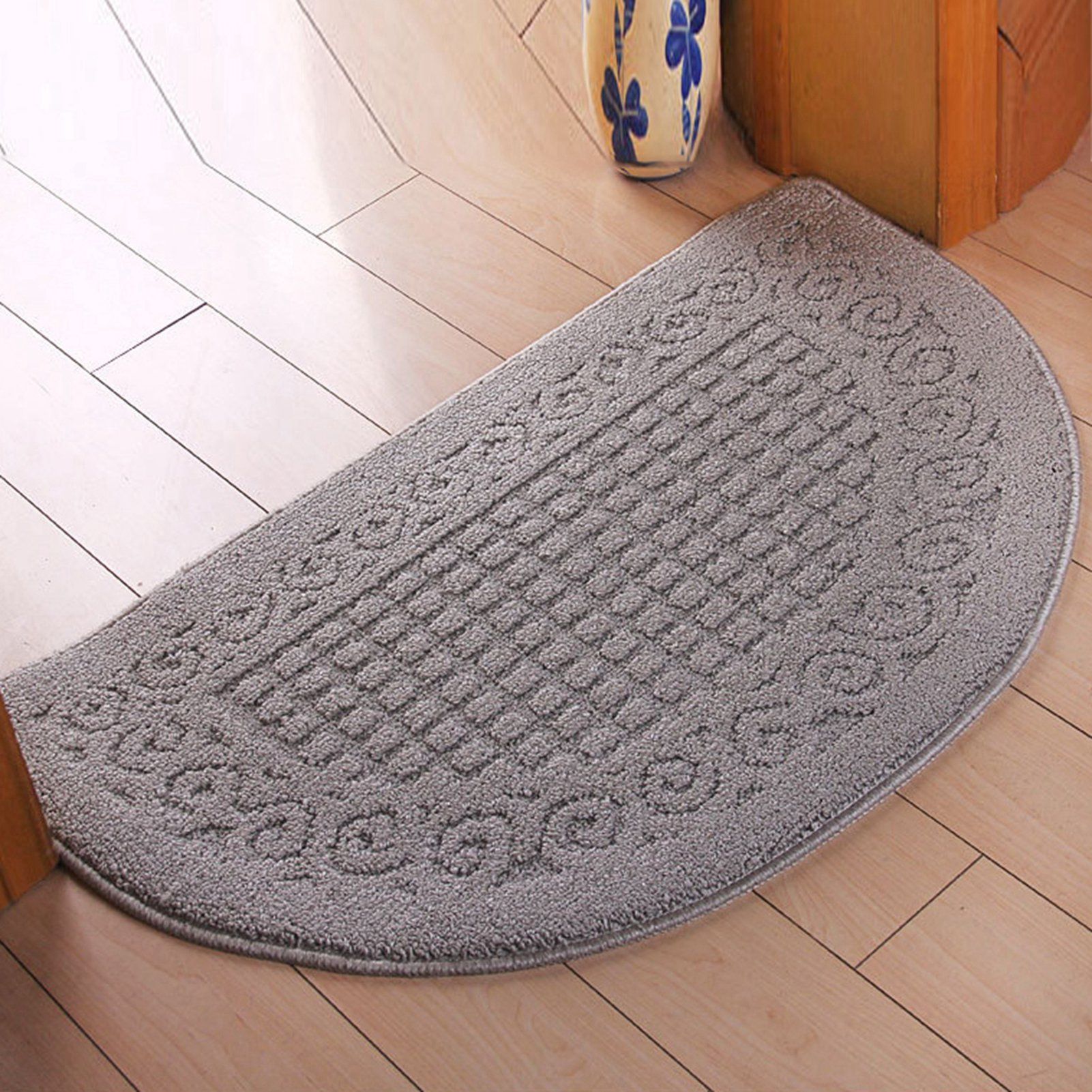 Half Circle Doormat Semicircle Floor Mat Dust Trap Polyester Fiber Strong view 2