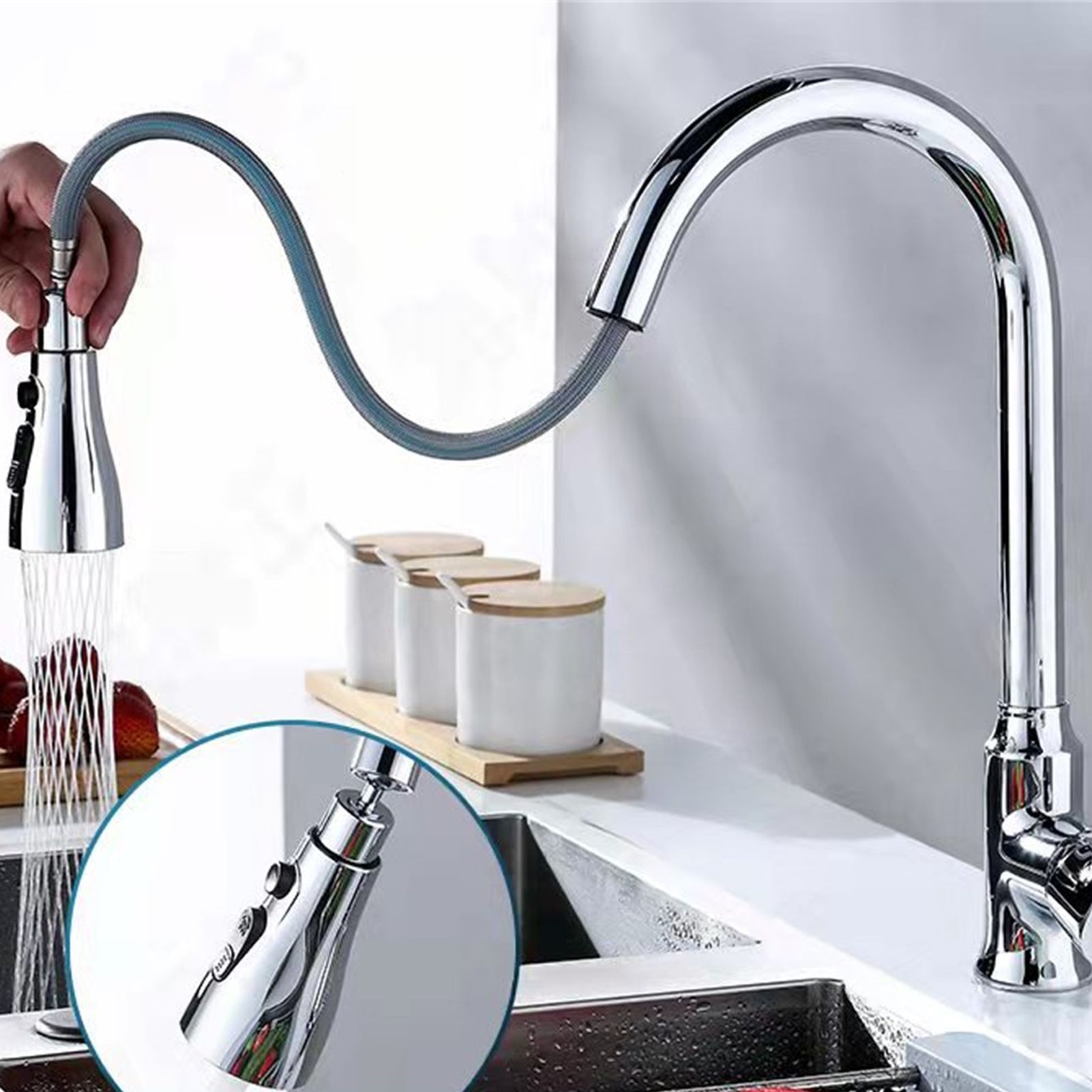 Universal Faucet Head Multifunctional Spray Proof Rotating Faucet for Home view 13
