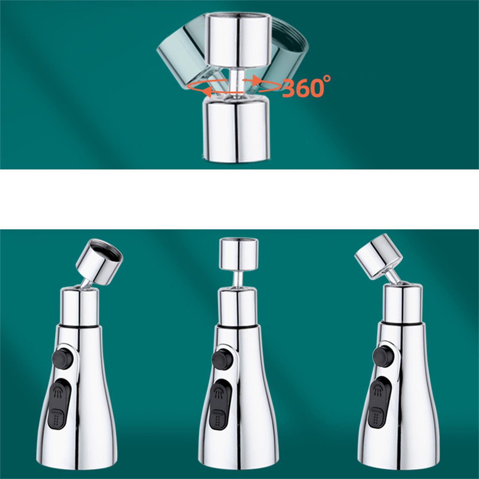 Universal Faucet Head Multifunctional Spray Proof Rotating Faucet for Home view 15