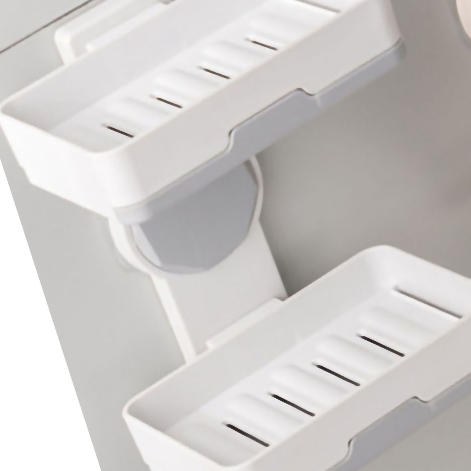 Soap Box Draining Case Holder Rack Plastic Hole Free Installation for Bathroom view 4