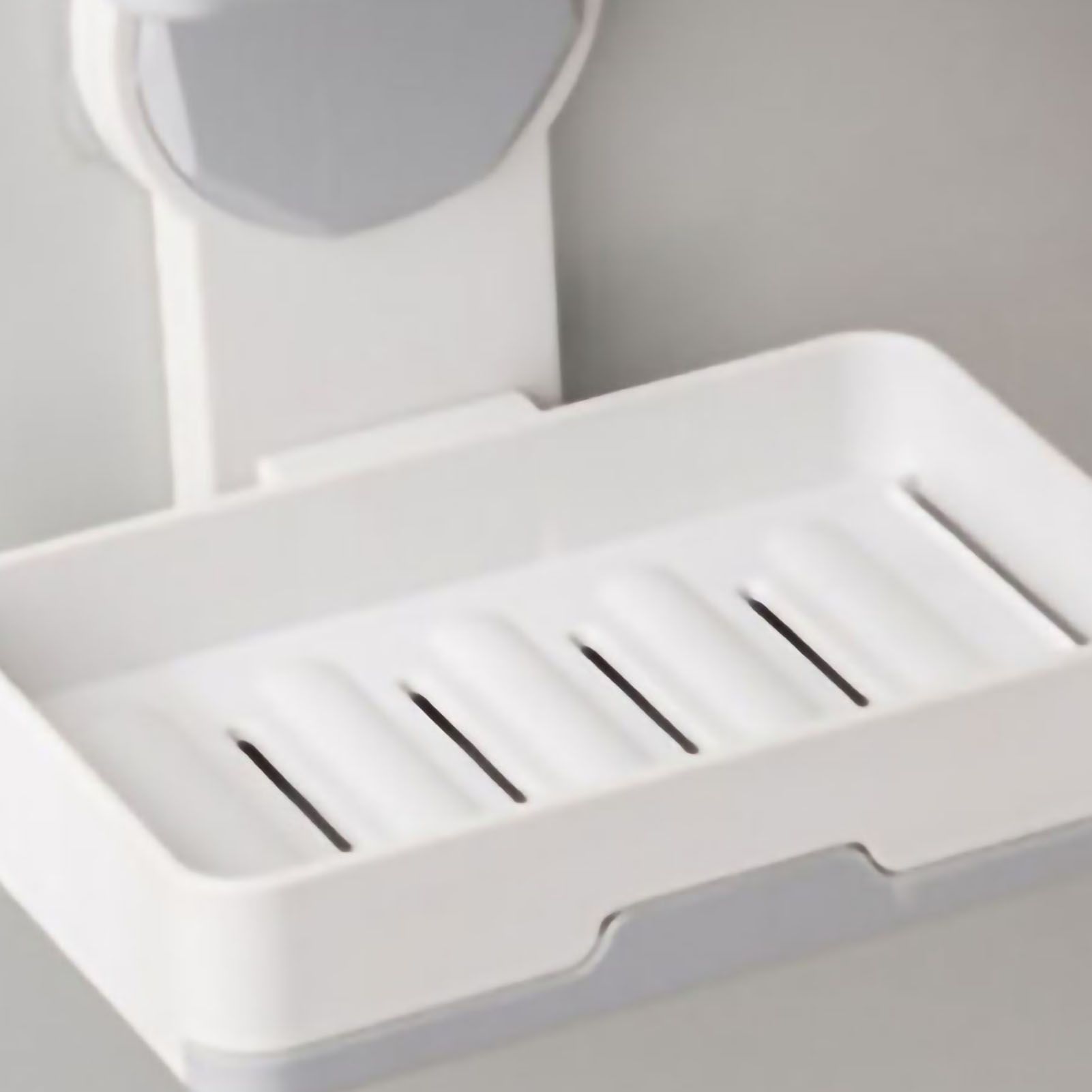 Soap Box Draining Case Holder Rack Plastic Hole Free Installation for Bathroom view 5