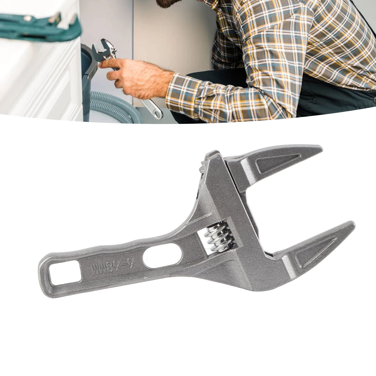Bathroom Wrench Aluminum Adjustable Large Opening Wrench for Bathroom Basin view 11