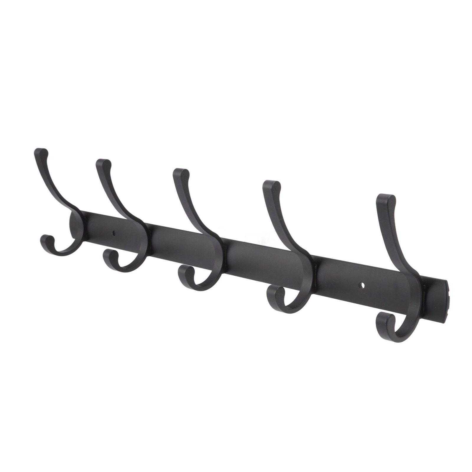 Door Hanging Hooks Modern Minimalist Black 5 Hooks Wall Mounted Thickened view 3