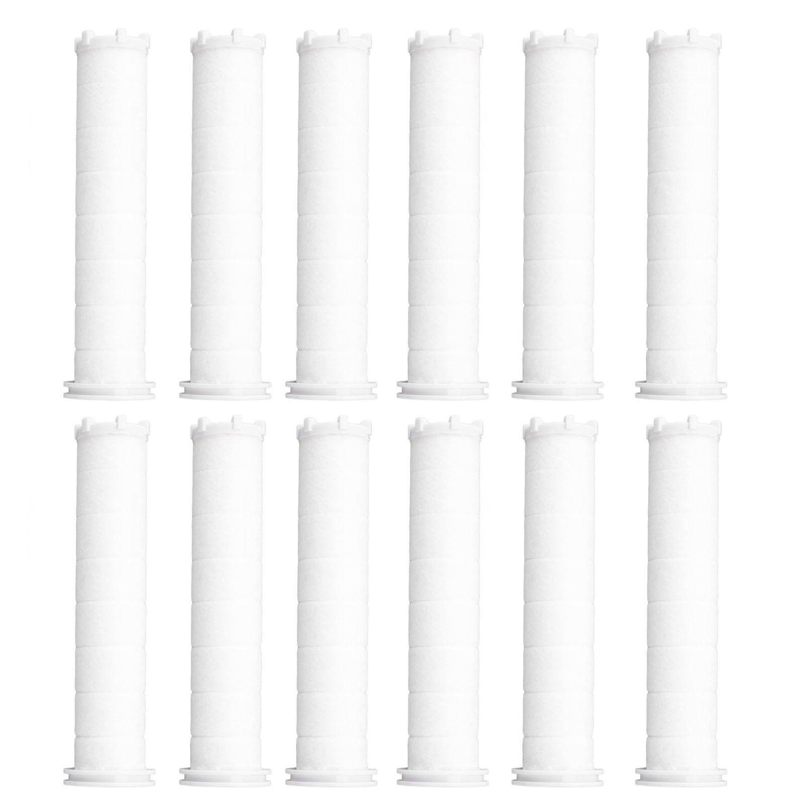 12pcs Shower Head Filter Element PP Cotton White Bath Accessories for