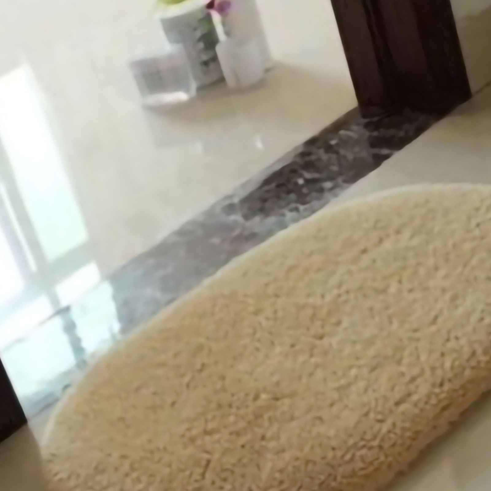 Door Mat Oval Slip Proof Indoor Door Carpet Moisture Absorption Soft view 4