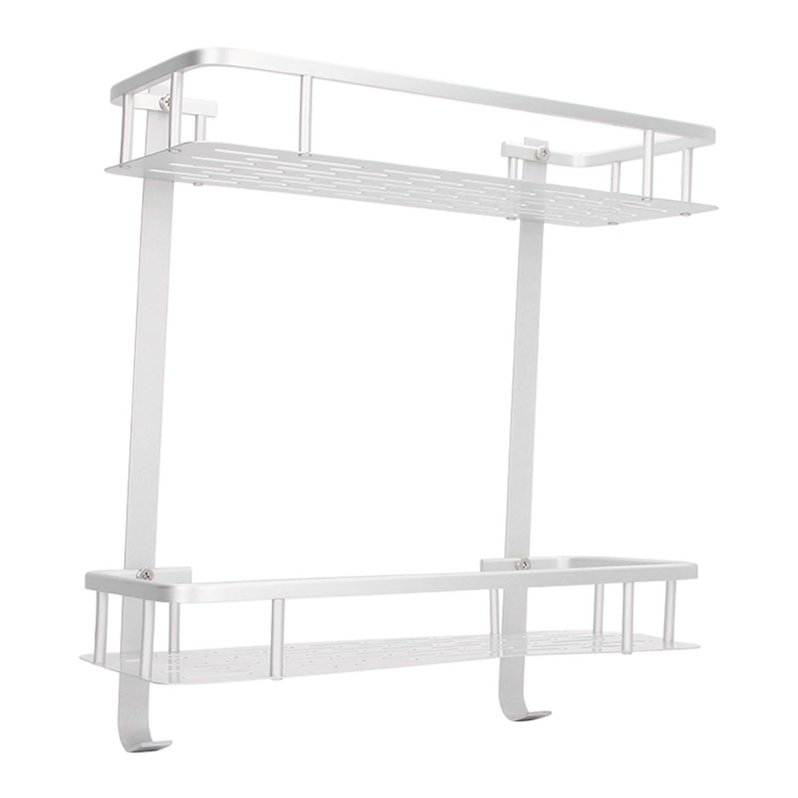 Wall Mounted Shelves Aluminum Alloy Matte Two Layers Floating Storage Shelves view 3