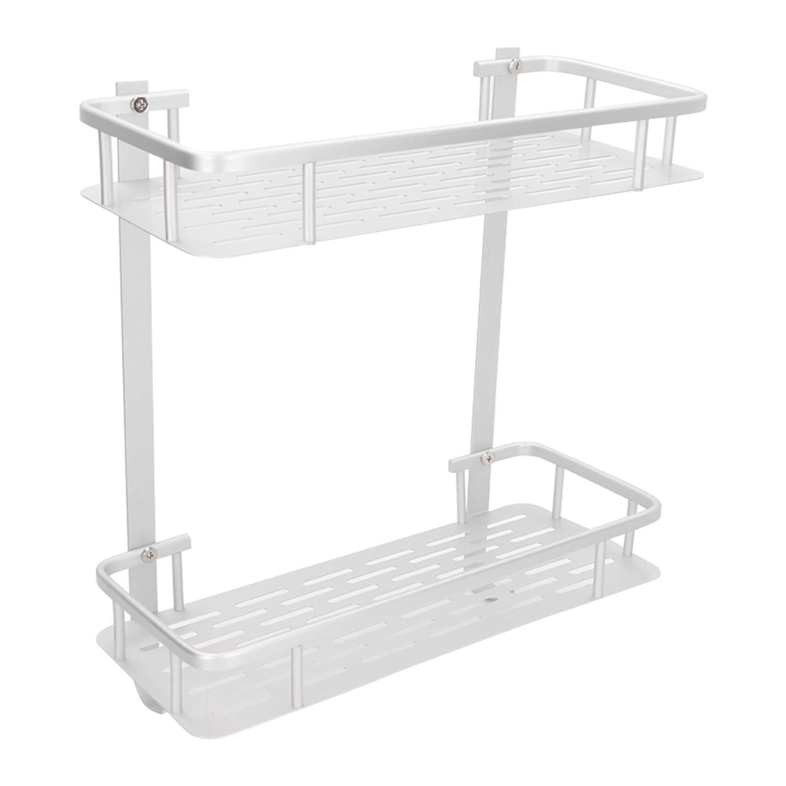 Wall Mounted Shelves Aluminum Alloy Matte Two Layers Floating Storage Shelves view 5