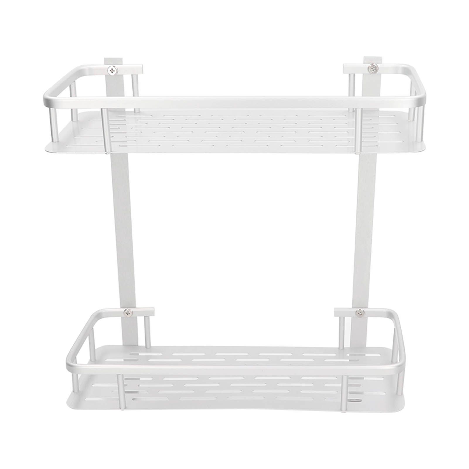Wall Mounted Shelves Aluminum Alloy Matte Two Layers Floating Storage Shelves view 6