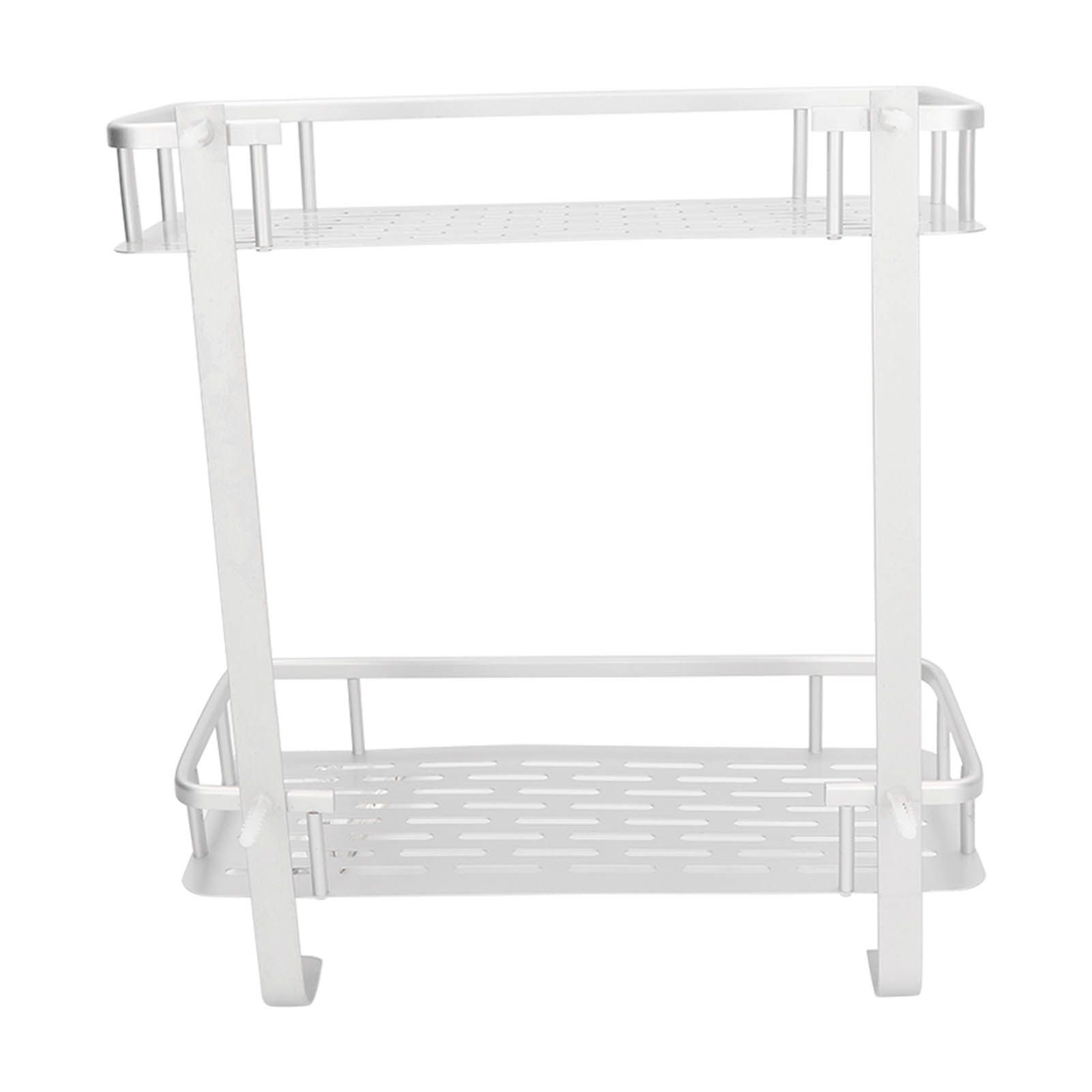 Wall Mounted Shelves Aluminum Alloy Matte Two Layers Floating Storage Shelves view 7