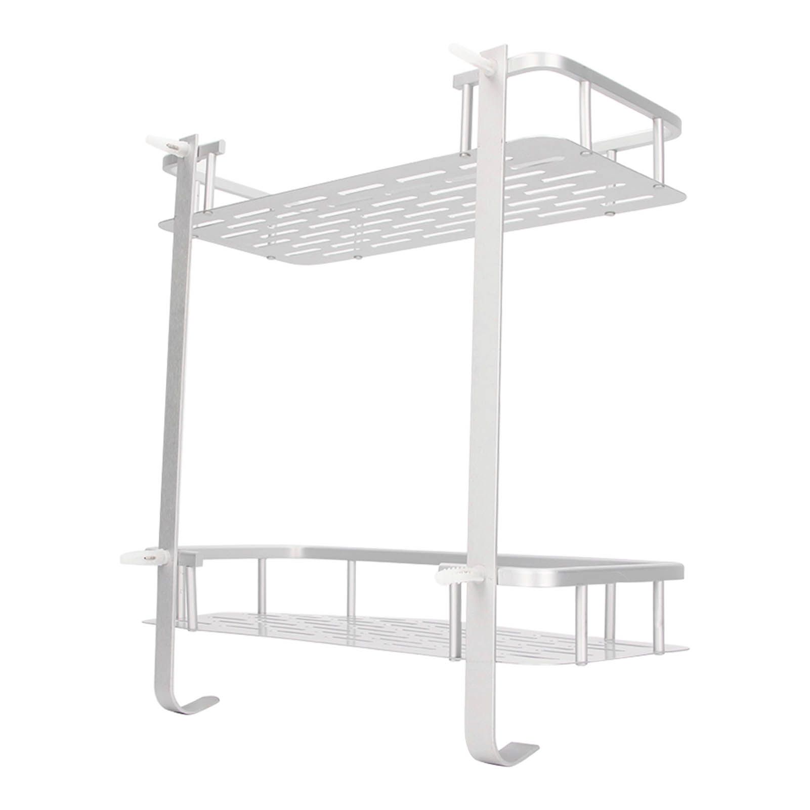Wall Mounted Shelves Aluminum Alloy Matte Two Layers Floating Storage Shelves view 8