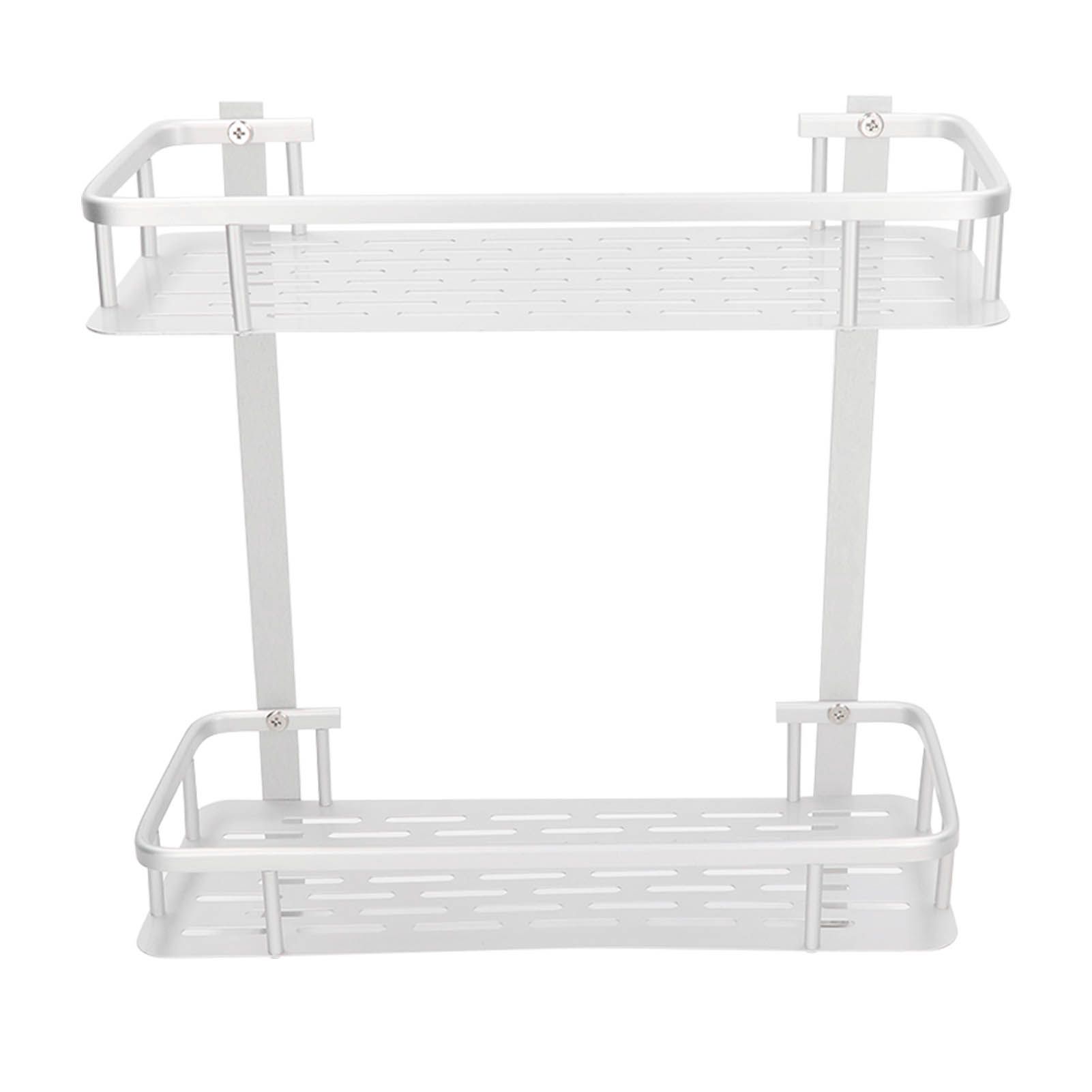 Wall Mounted Shelves Aluminum Alloy Matte Two Layers Floating Storage Shelves view 9
