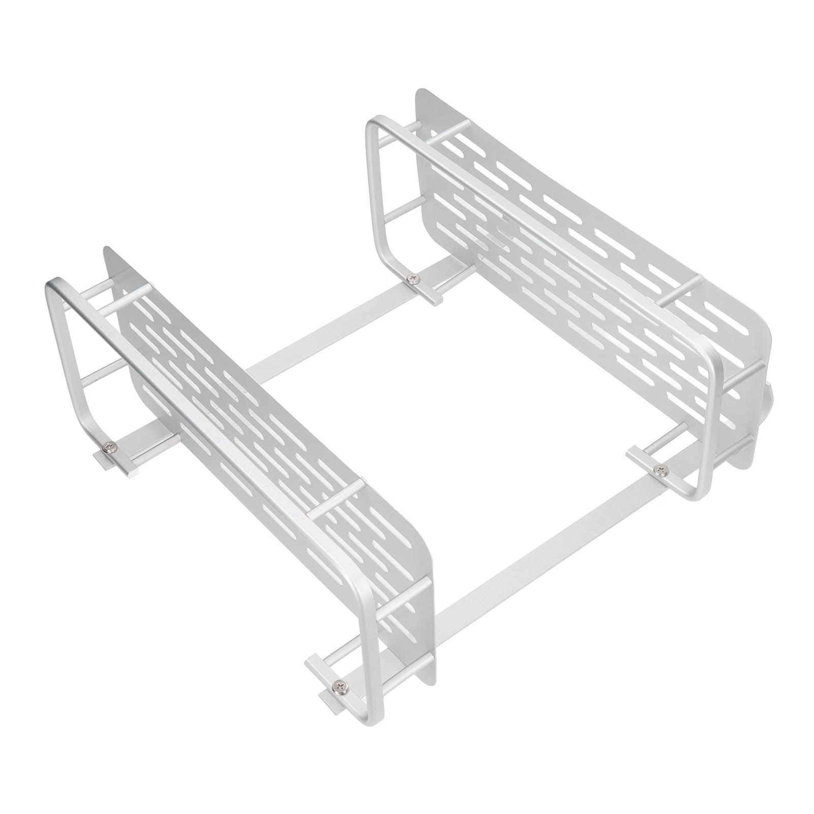 Wall Mounted Shelves Aluminum Alloy Matte Two Layers Floating Storage Shelves view 10
