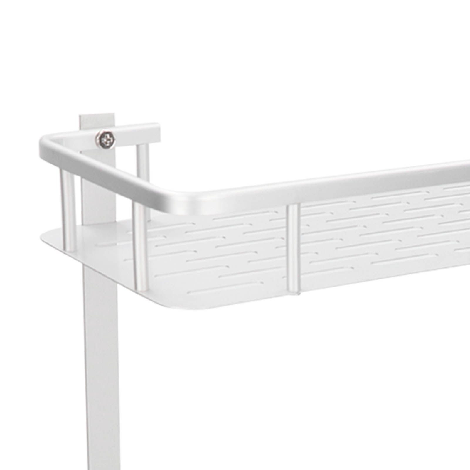 Wall Mounted Shelves Aluminum Alloy Matte Two Layers Floating Storage Shelves view 13
