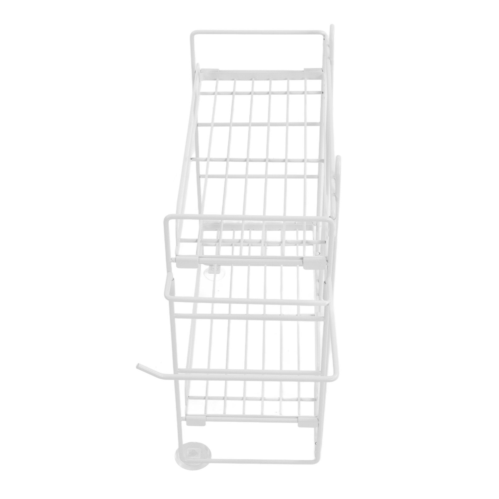 Toilet Storage Shelves Iron Wall Mounted 2 Layers Foldable Grid Home view 7