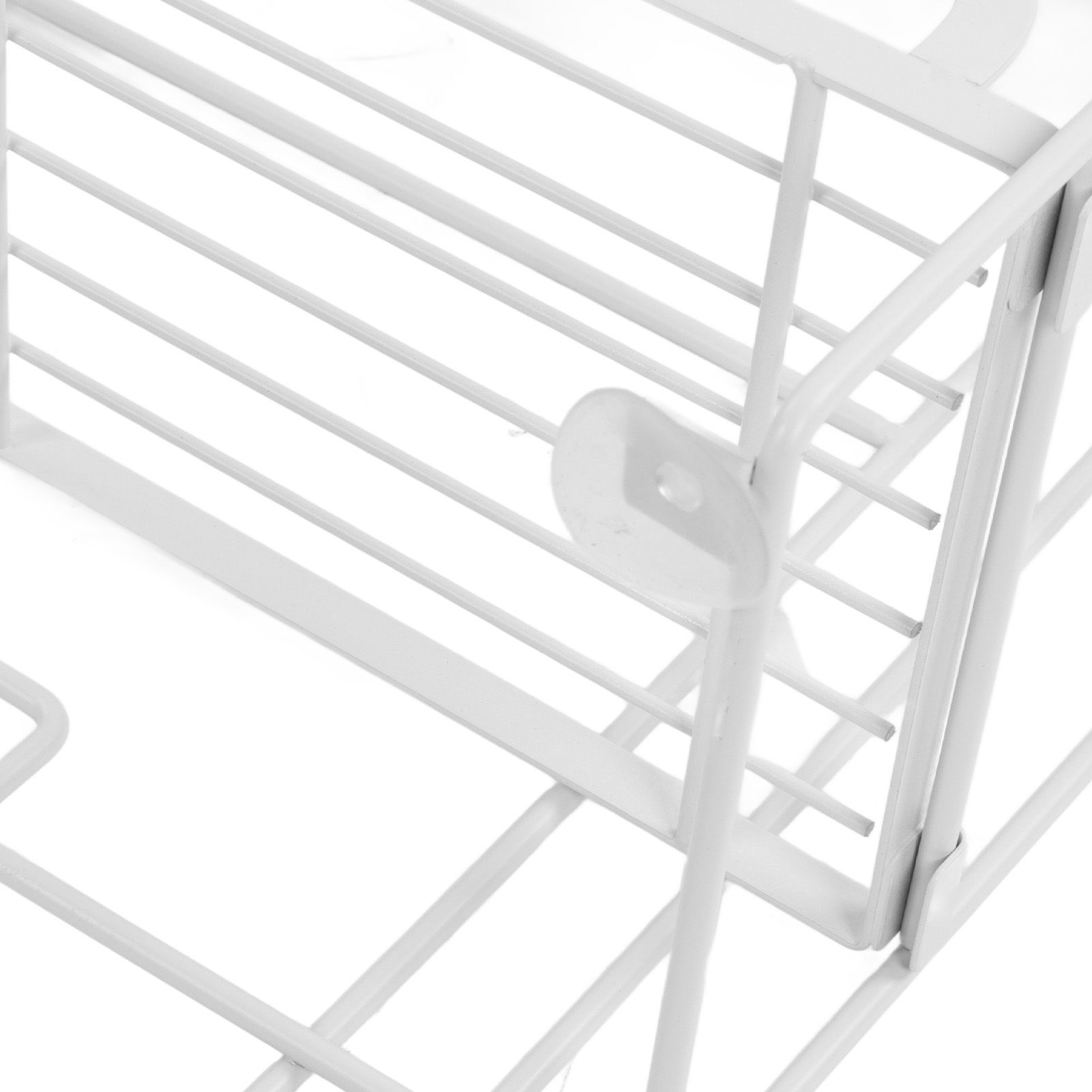 Toilet Storage Shelves Iron Wall Mounted 2 Layers Foldable Grid Home view 13