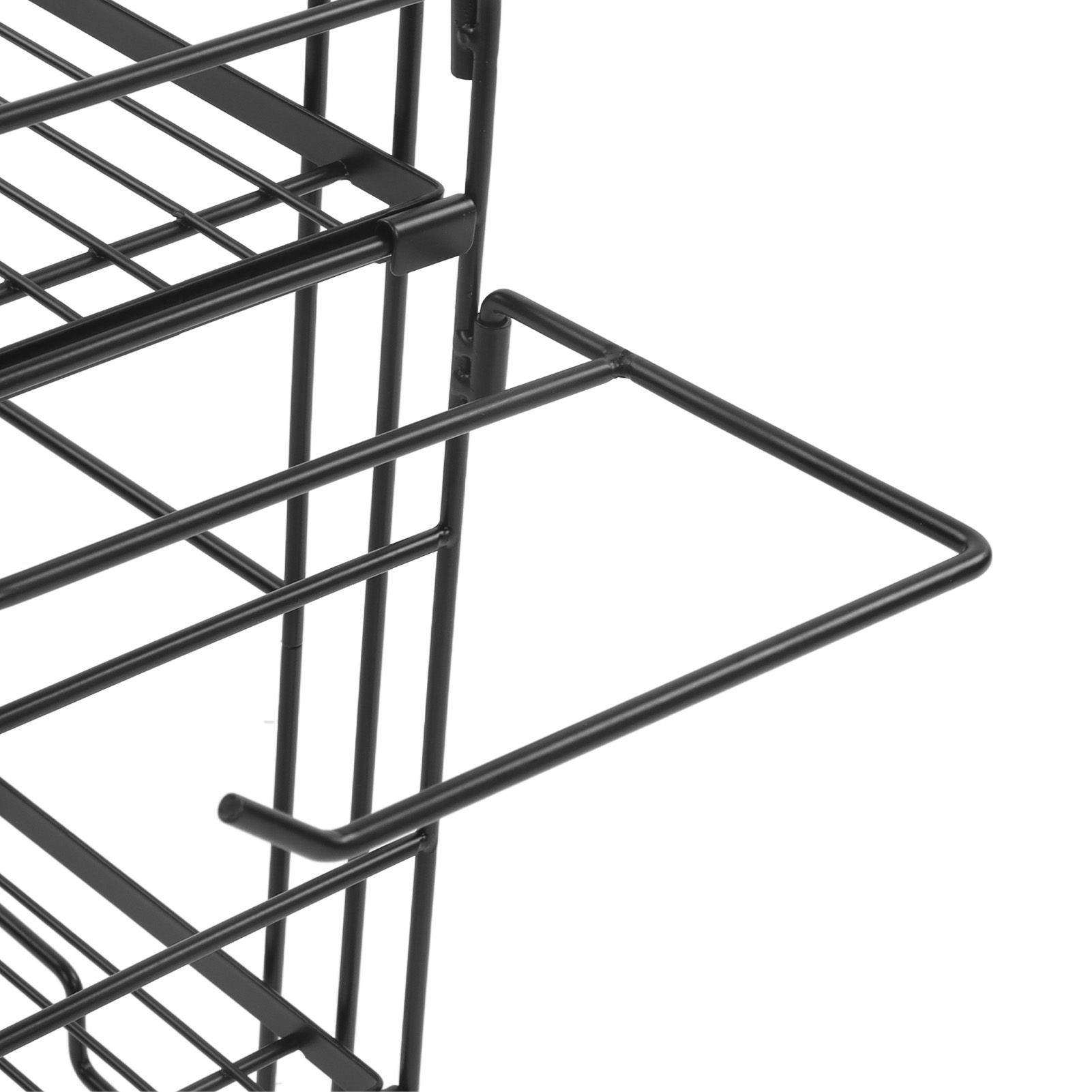 Toilet Storage Shelves Iron Wall Mounted 2 Layers Foldable Grid Home view 13