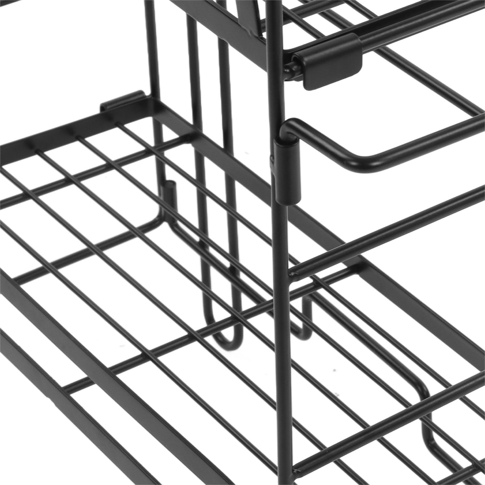 Toilet Storage Shelves Iron Wall Mounted 2 Layers Foldable Grid Home view 14