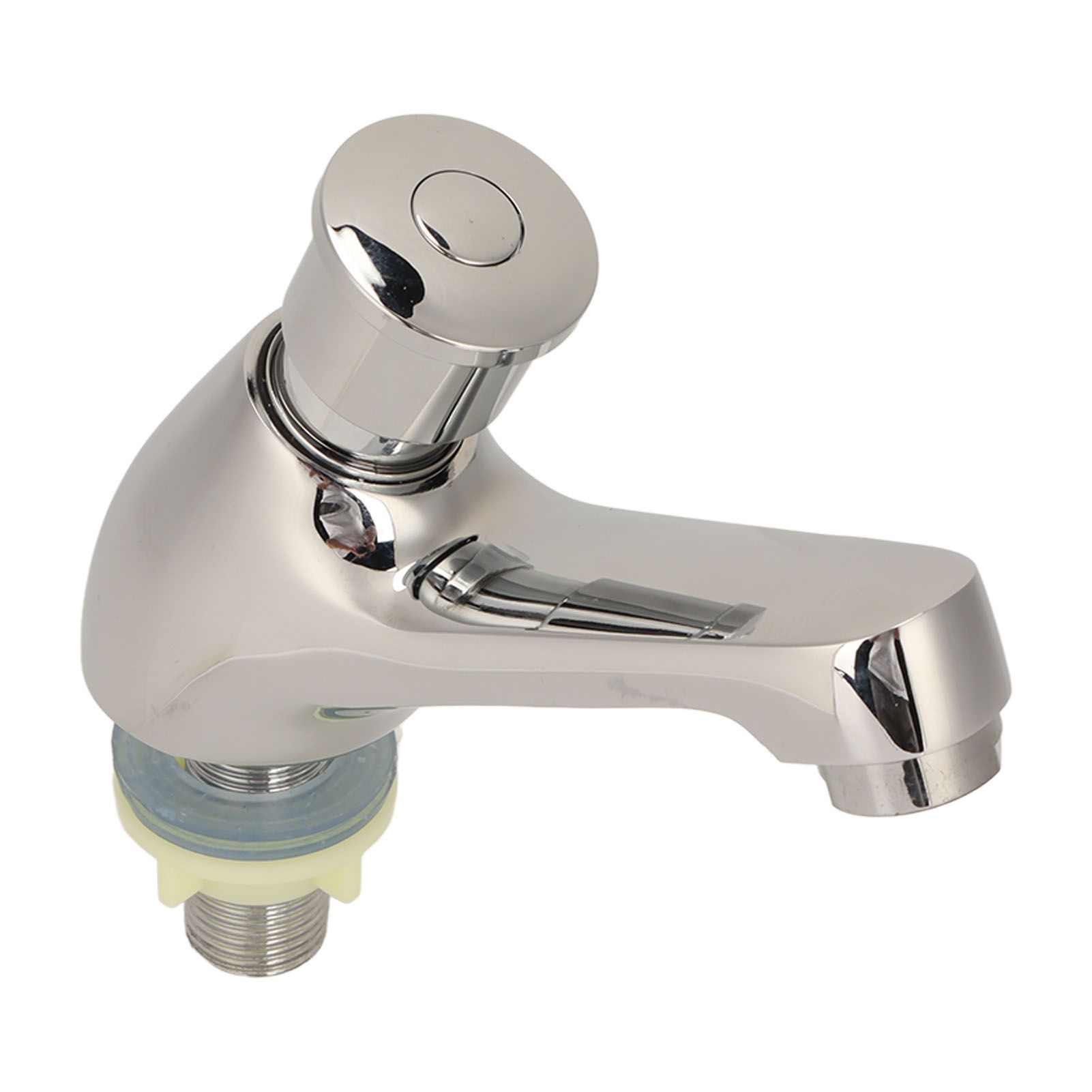 Time Delay Silver Faucet Single Tube Cold Water Basin Taps G1/2 Thread for view 9