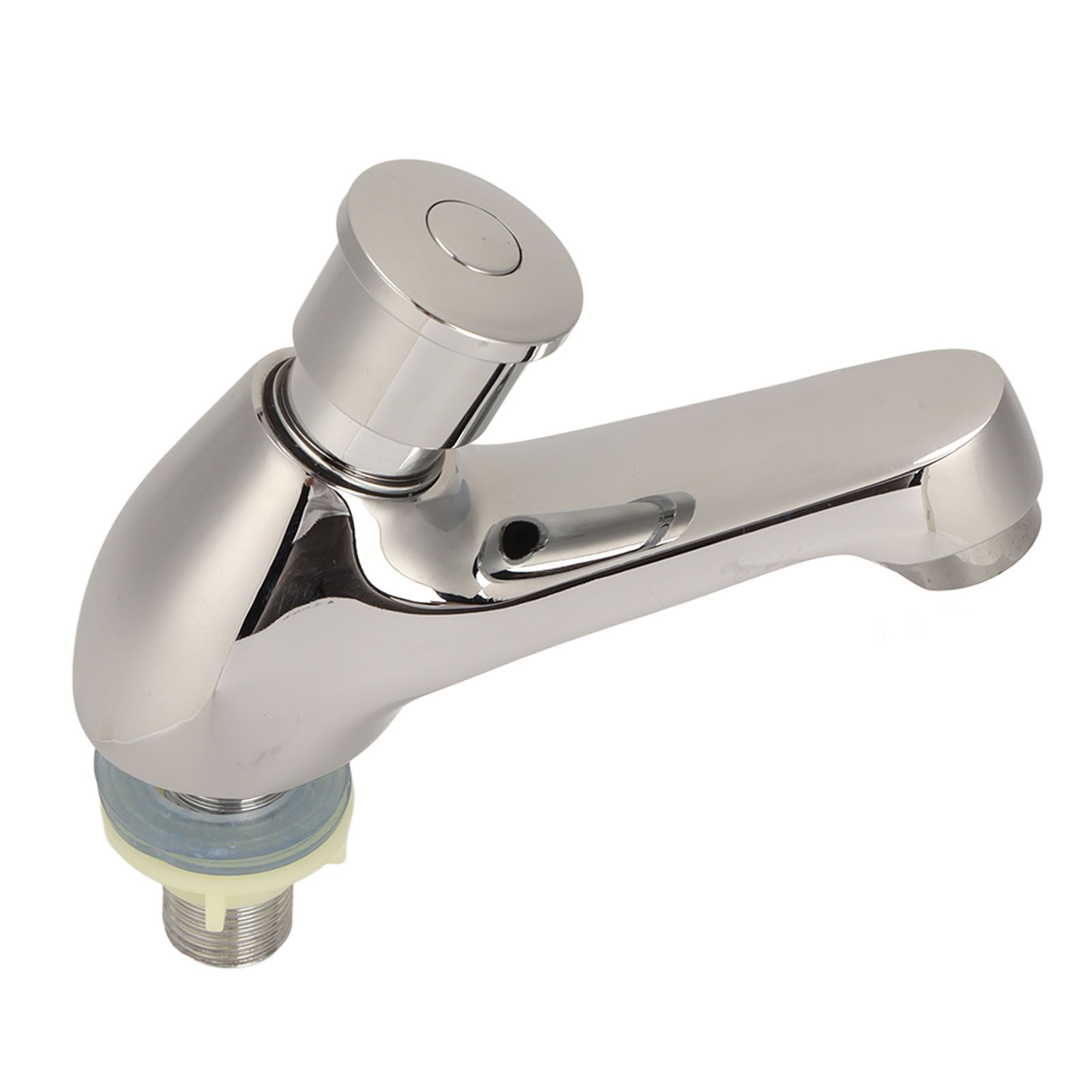 Time Delay Silver Faucet Single Tube Cold Water Basin Taps G1/2 Thread for view 10