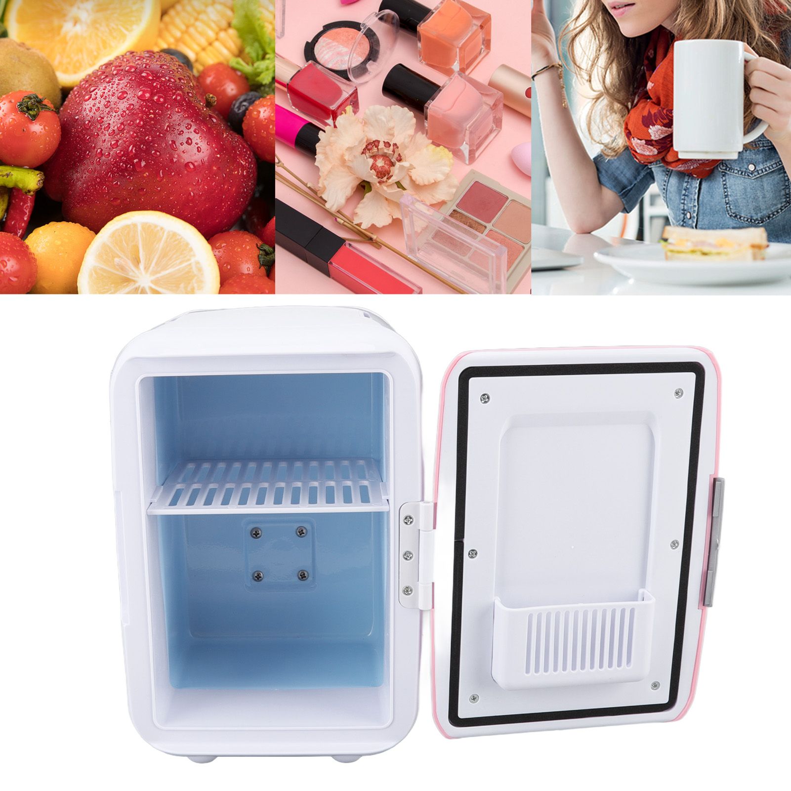 Car Fridge 4 Liters Durable ABS Cosmetic Storage Detachable Partition Portable view 12