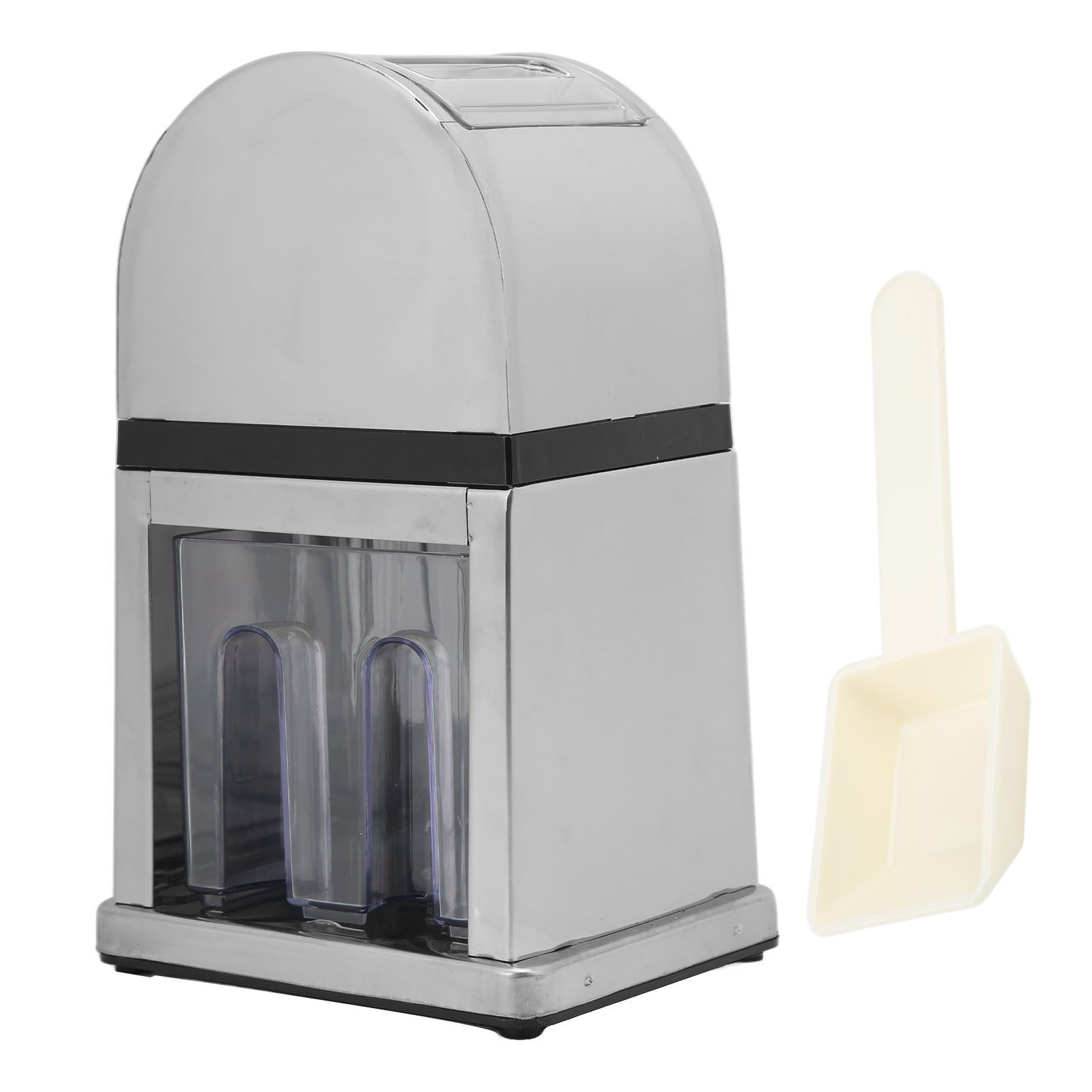 Manual Ice Crusher Labor Saving Hand Crank Shaved Ice Machine with Transparent