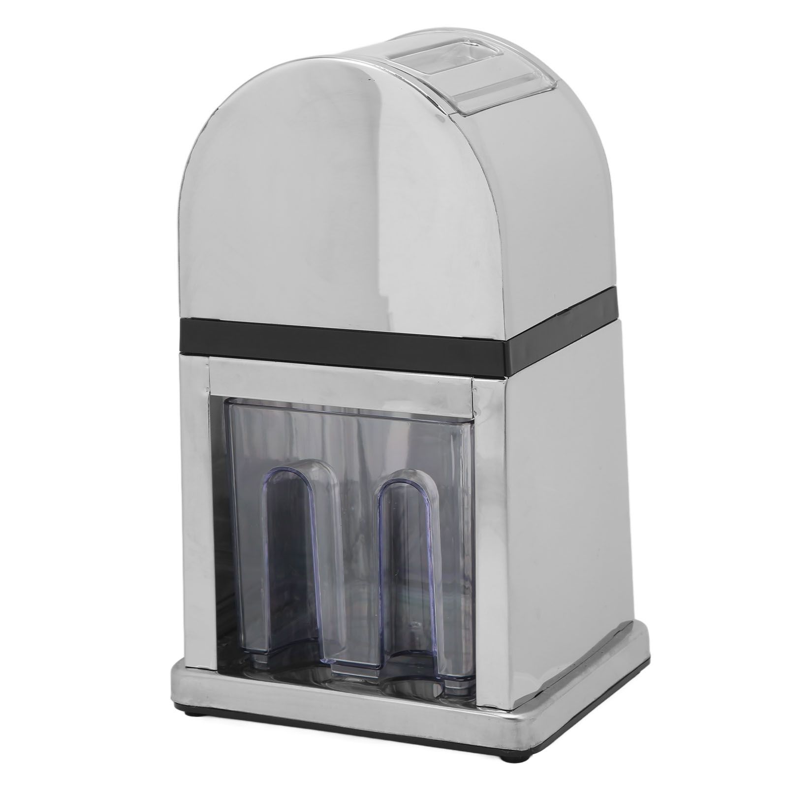 Manual Ice Crusher Labor Saving Hand Crank Shaved Ice Machine with Transparent view 2