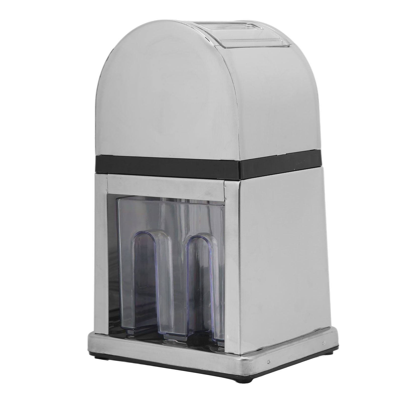 Manual Ice Crusher Labor Saving Hand Crank Shaved Ice Machine with Transparent view 4
