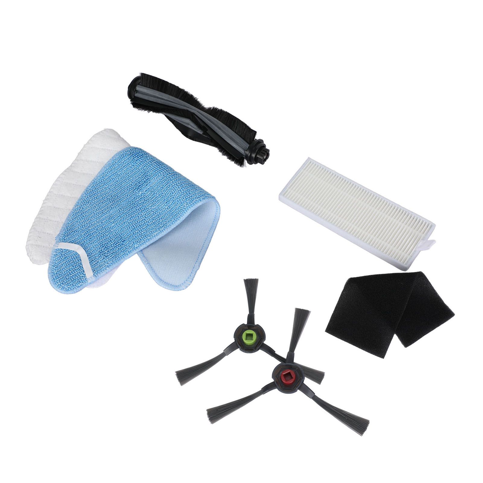 Sweeper Accessories Set Washable Mop Disposable Mop Rolling Brush Side Brush view 2