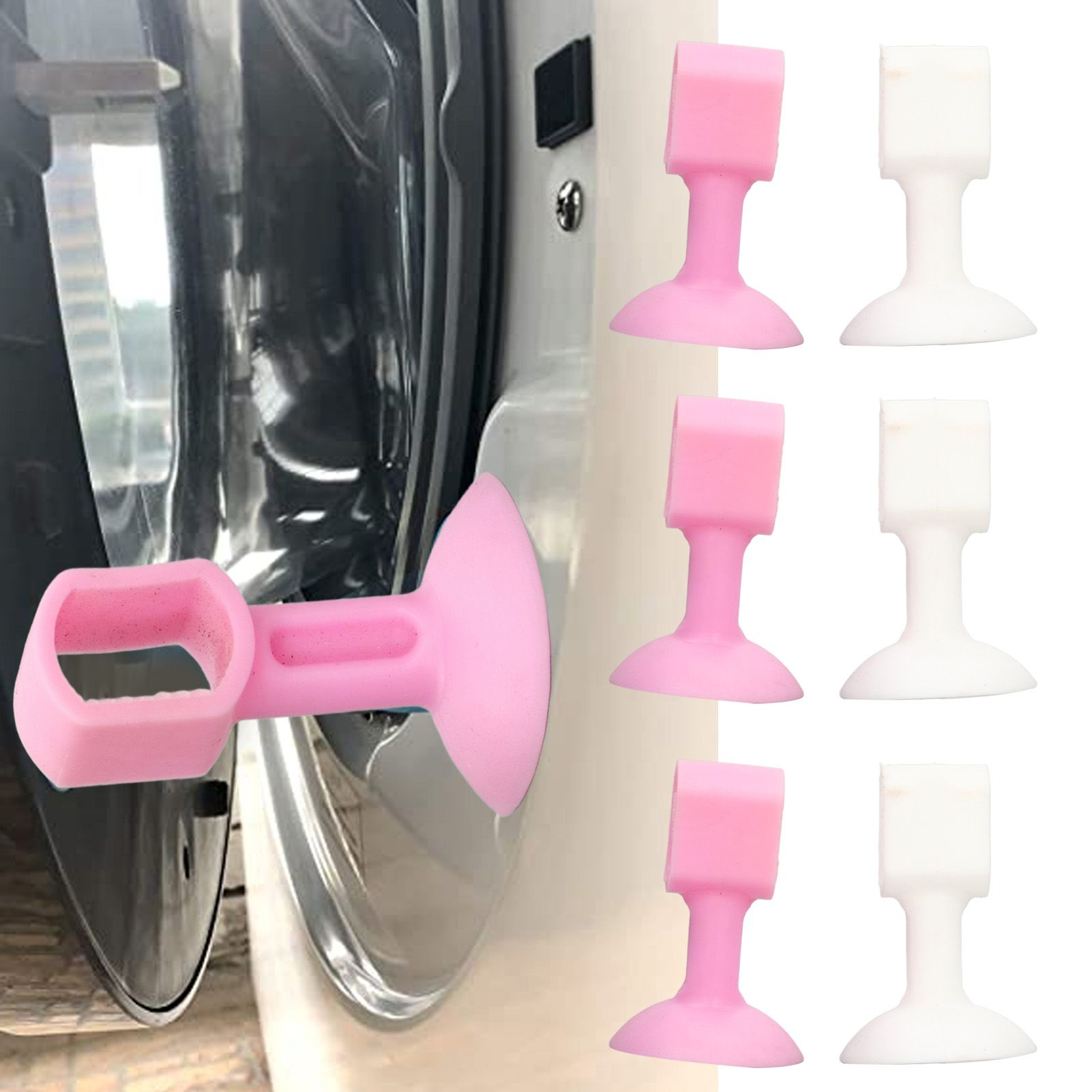 10 PCS Washer Door Holder Pink White Rubber Keep Dry Washing Machine Door view 11