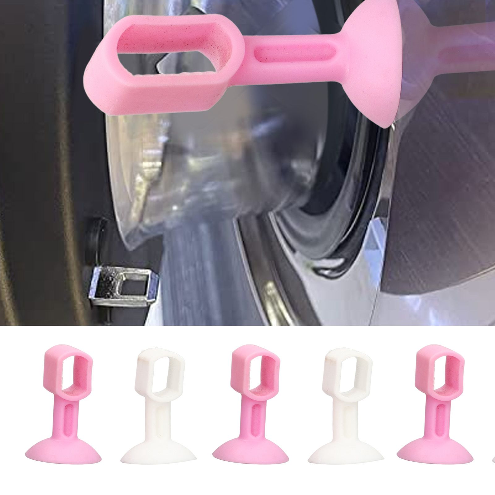 10 PCS Washer Door Holder Pink White Rubber Keep Dry Washing Machine Door view 12