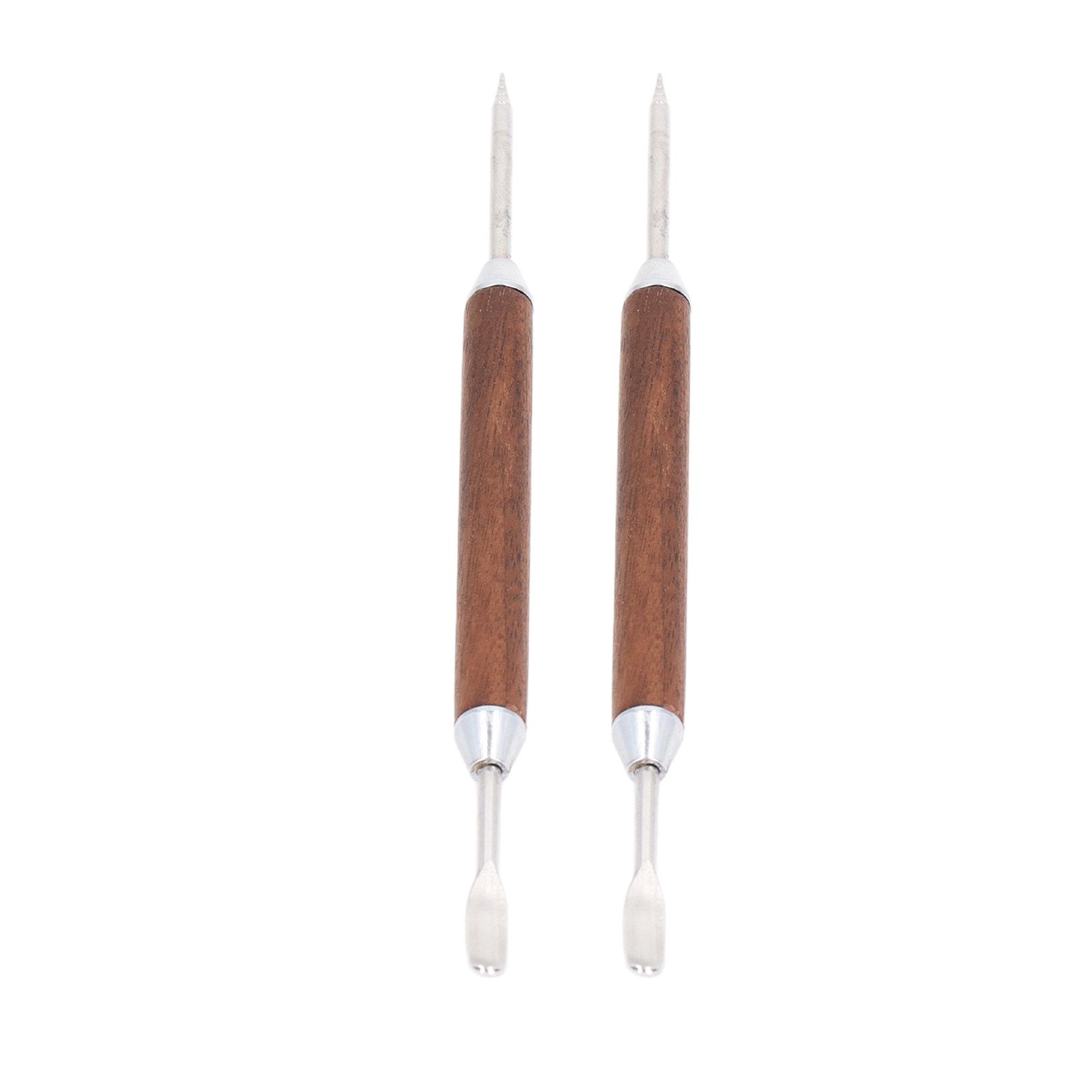 2PCS Coffee Art Pen Wooden Handle Stainless Steel Coffee Fancy Stitch Needle view 7