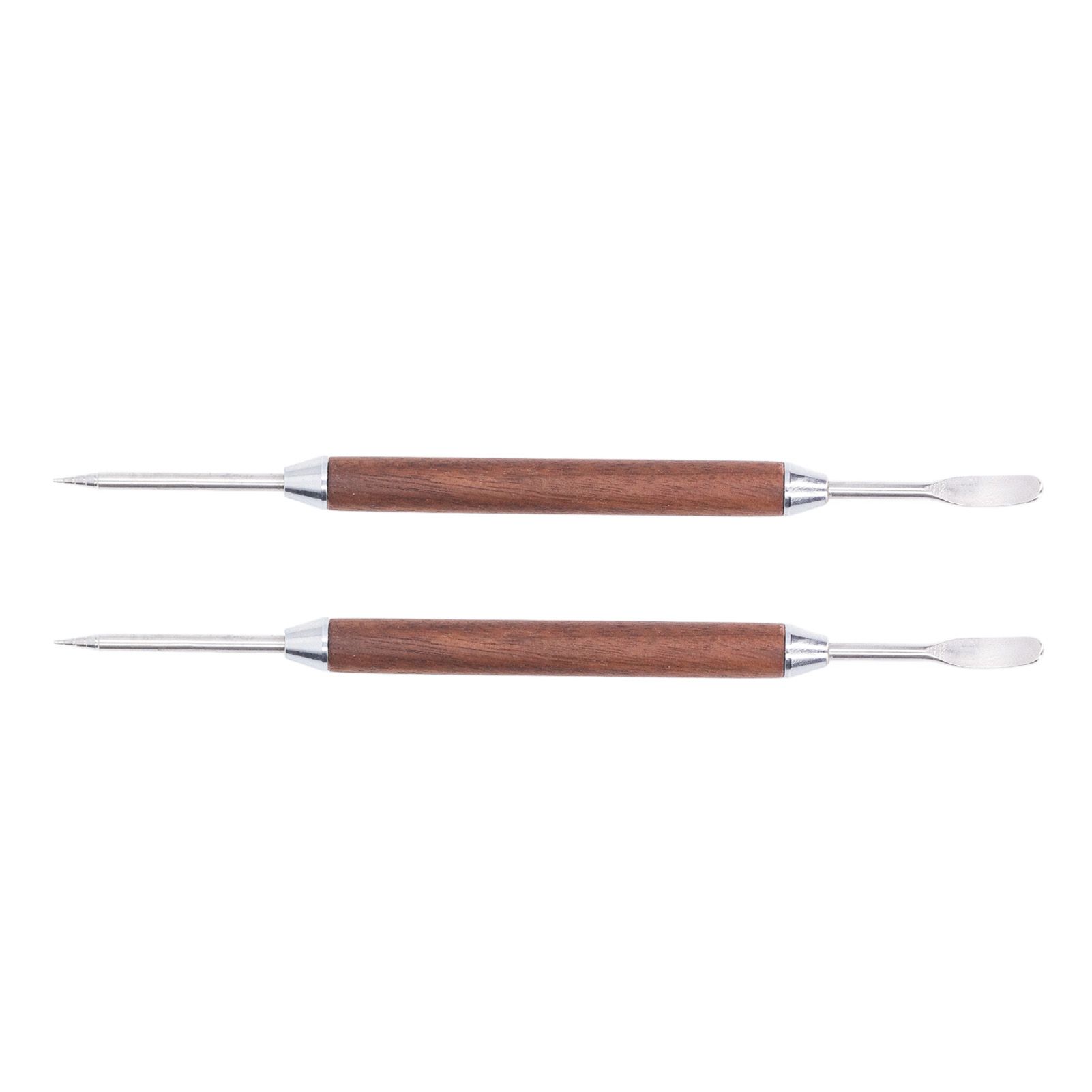 2PCS Coffee Art Pen Wooden Handle Stainless Steel Coffee Fancy Stitch Needle view 10