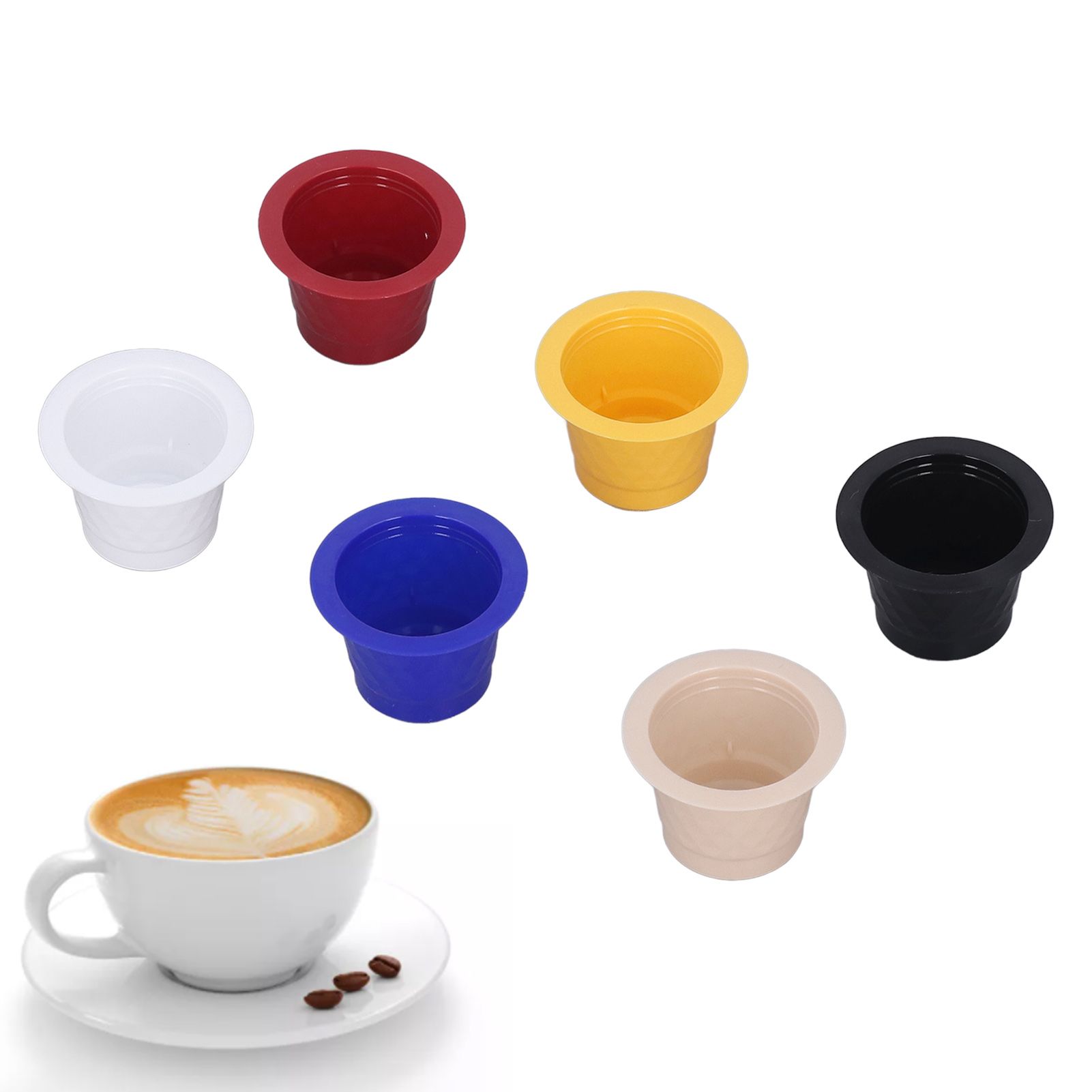 60pcs Refillable Disposable Coffee Capsule Cup Bottom Sealing Aluminum Film view 11