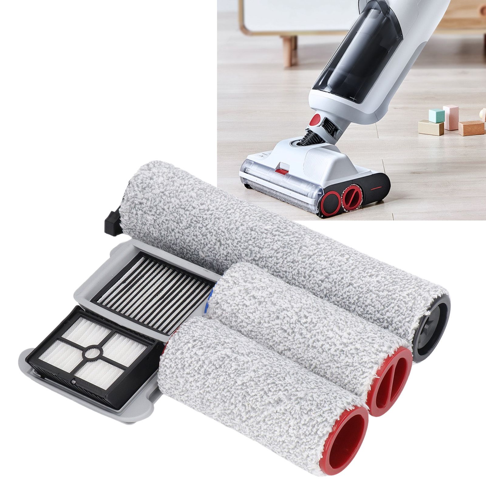 Vacuum Cleaner Roller Brush Filter Detachable Vacuum Cleaner Replacement Parts view 11