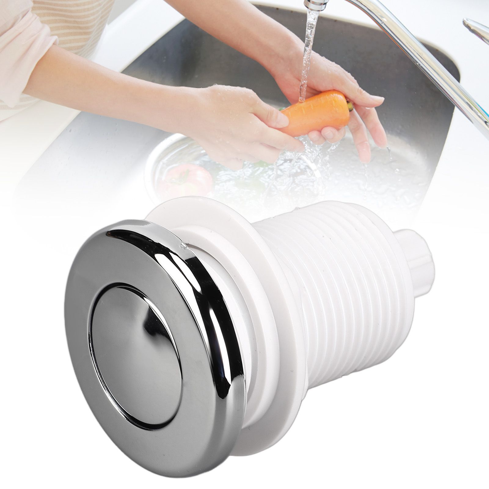 Garbage Disposal Sink Top Air Pressure Start Button Waterproof Pushbutton view 11
