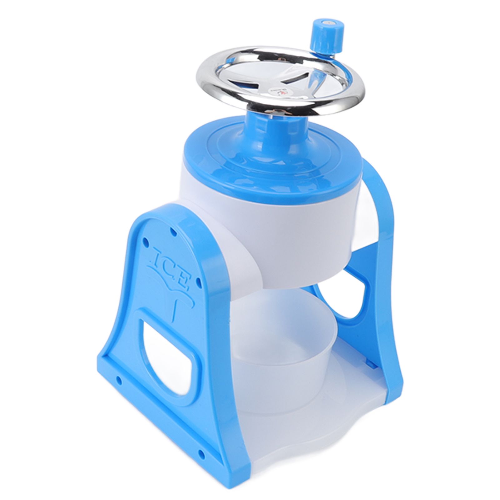 Hand Crank Shaved Ice Machine Stainless Steel Blades Safe Portable Ice Crusher view 2