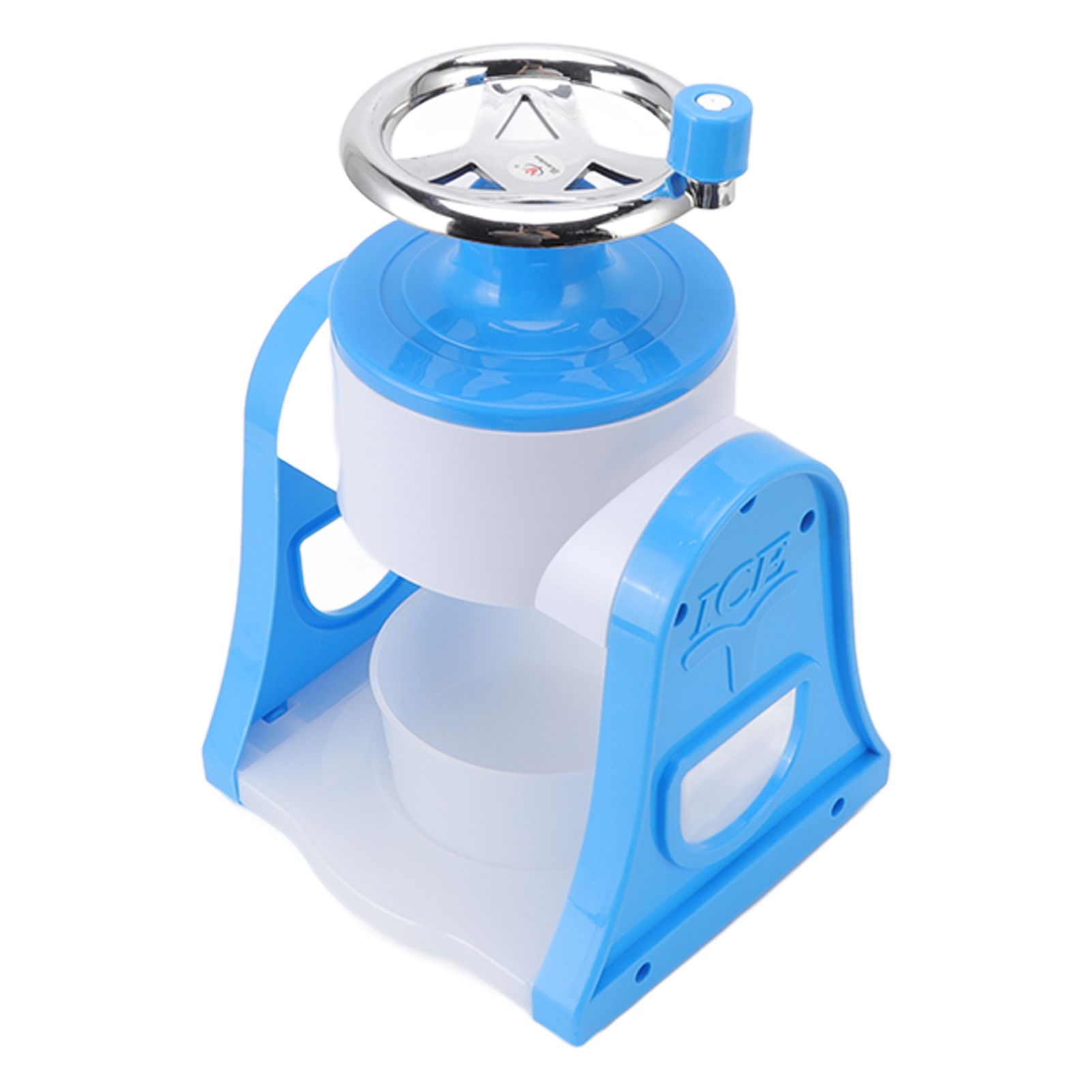 Hand Crank Shaved Ice Machine Stainless Steel Blades Safe Portable Ice Crusher view 4