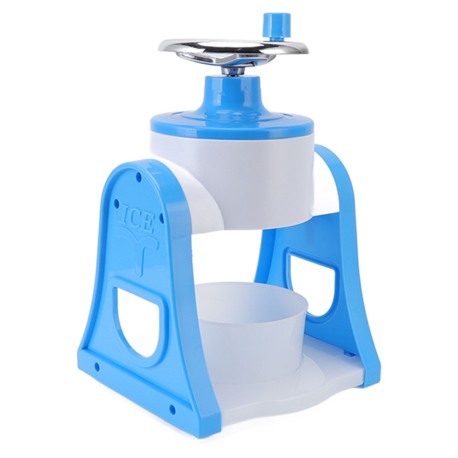Hand Crank Shaved Ice Machine Stainless Steel Blades Safe Portable Ice Crusher view 5