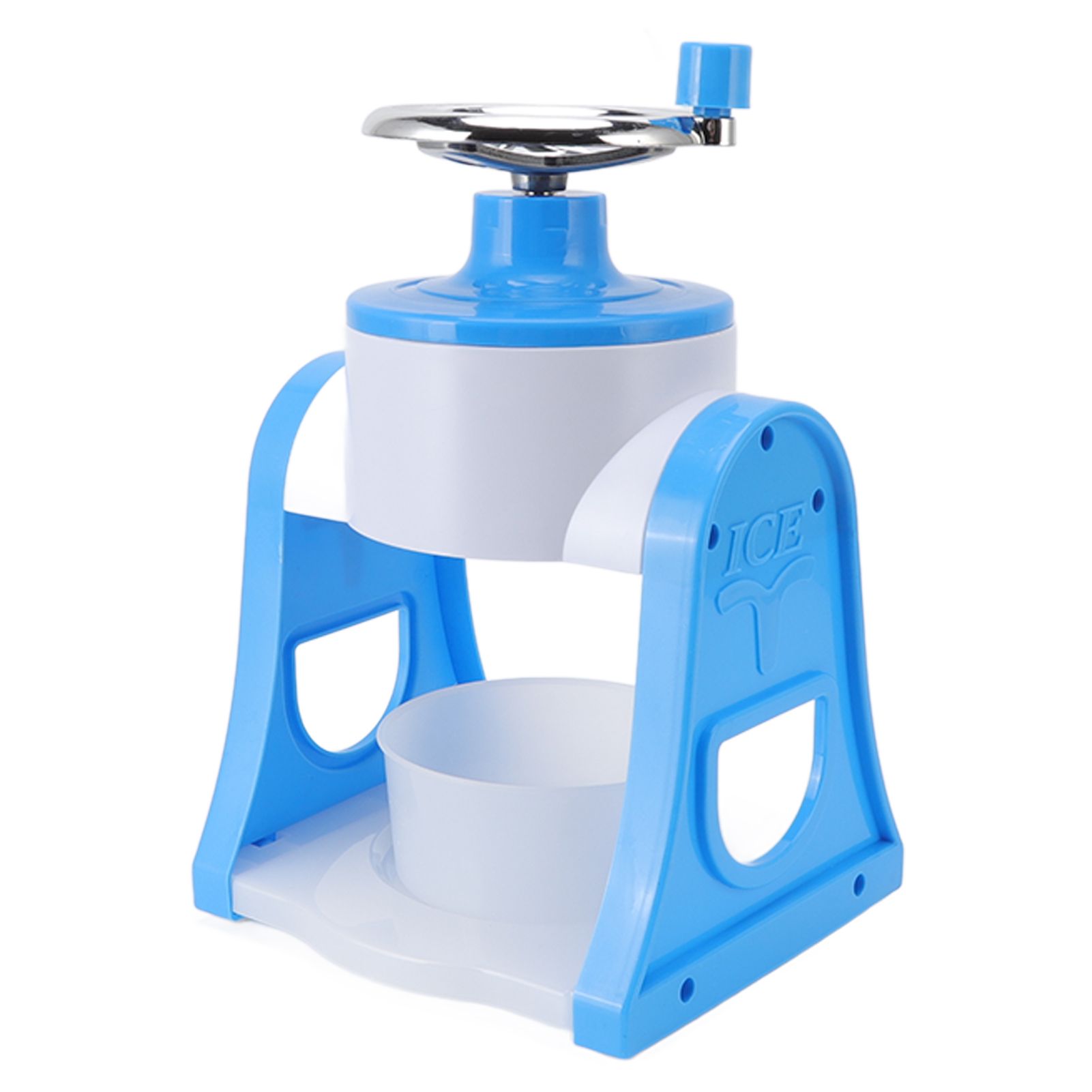 Hand Crank Shaved Ice Machine Stainless Steel Blades Safe Portable Ice Crusher view 6