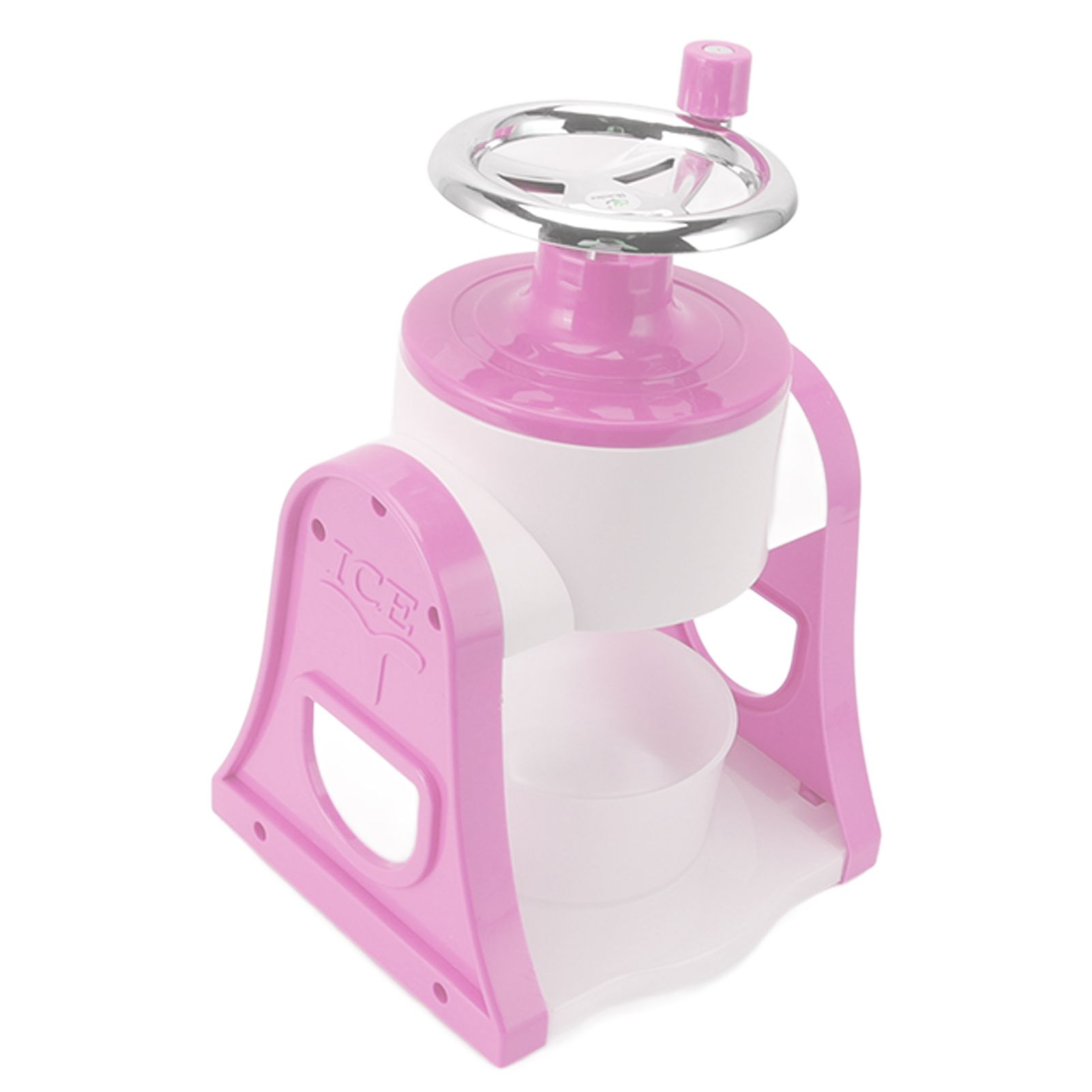 Hand Crank Shaved Ice Machine Stainless Steel Blades Safe Portable Ice Crusher view 2