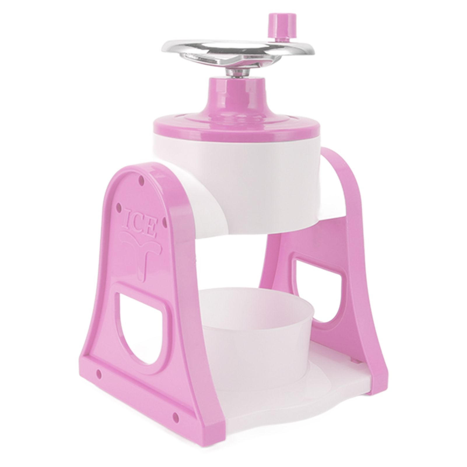 Hand Crank Shaved Ice Machine Stainless Steel Blades Safe Portable Ice Crusher view 5