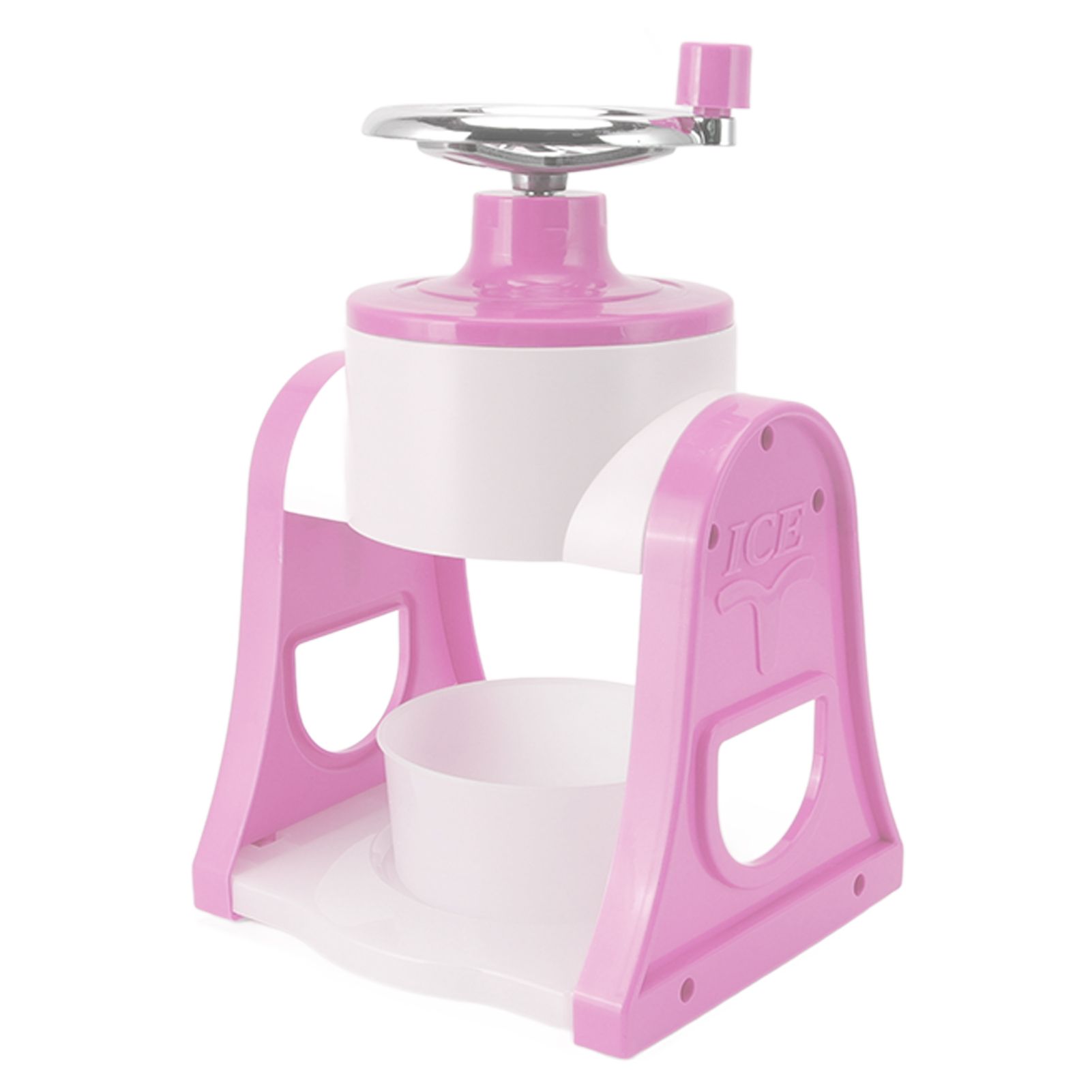 Hand Crank Shaved Ice Machine Stainless Steel Blades Safe Portable Ice Crusher view 6