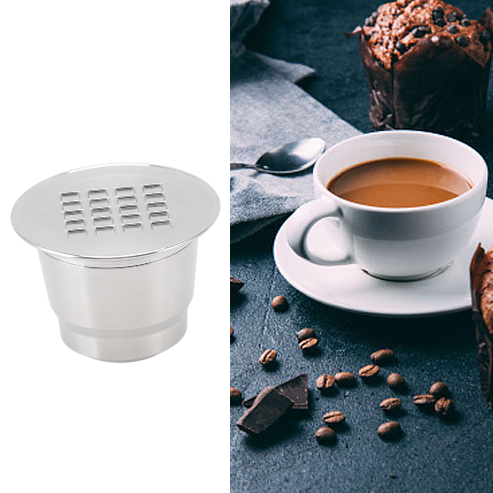 Refillable Coffee Pod Reusable Cafe Capsule Filter Stainless Steel for Maker view 12