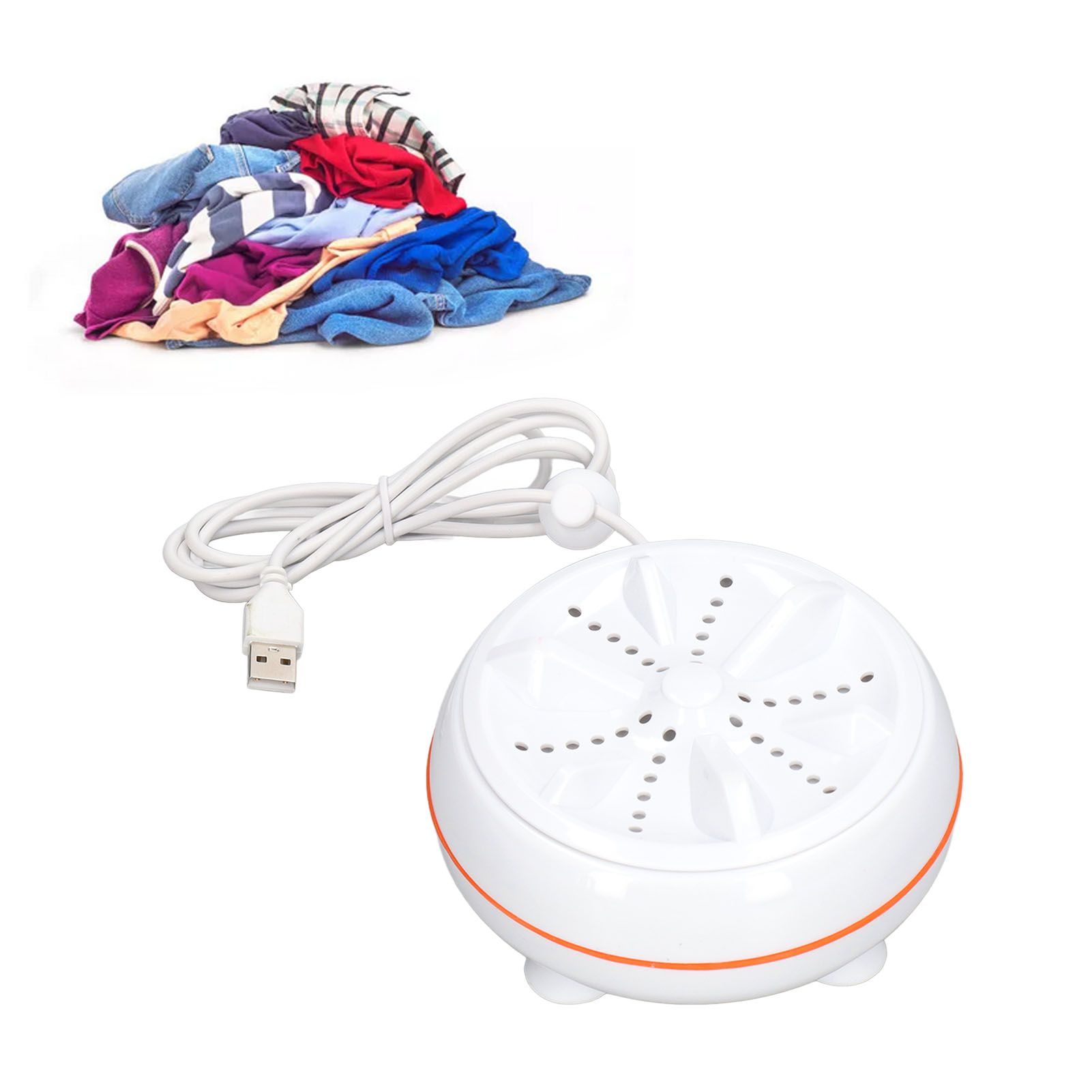 27W Mini Ultrasonic Washer USB 50 Seconds Reverse Clean Circle 30mins Self view 12