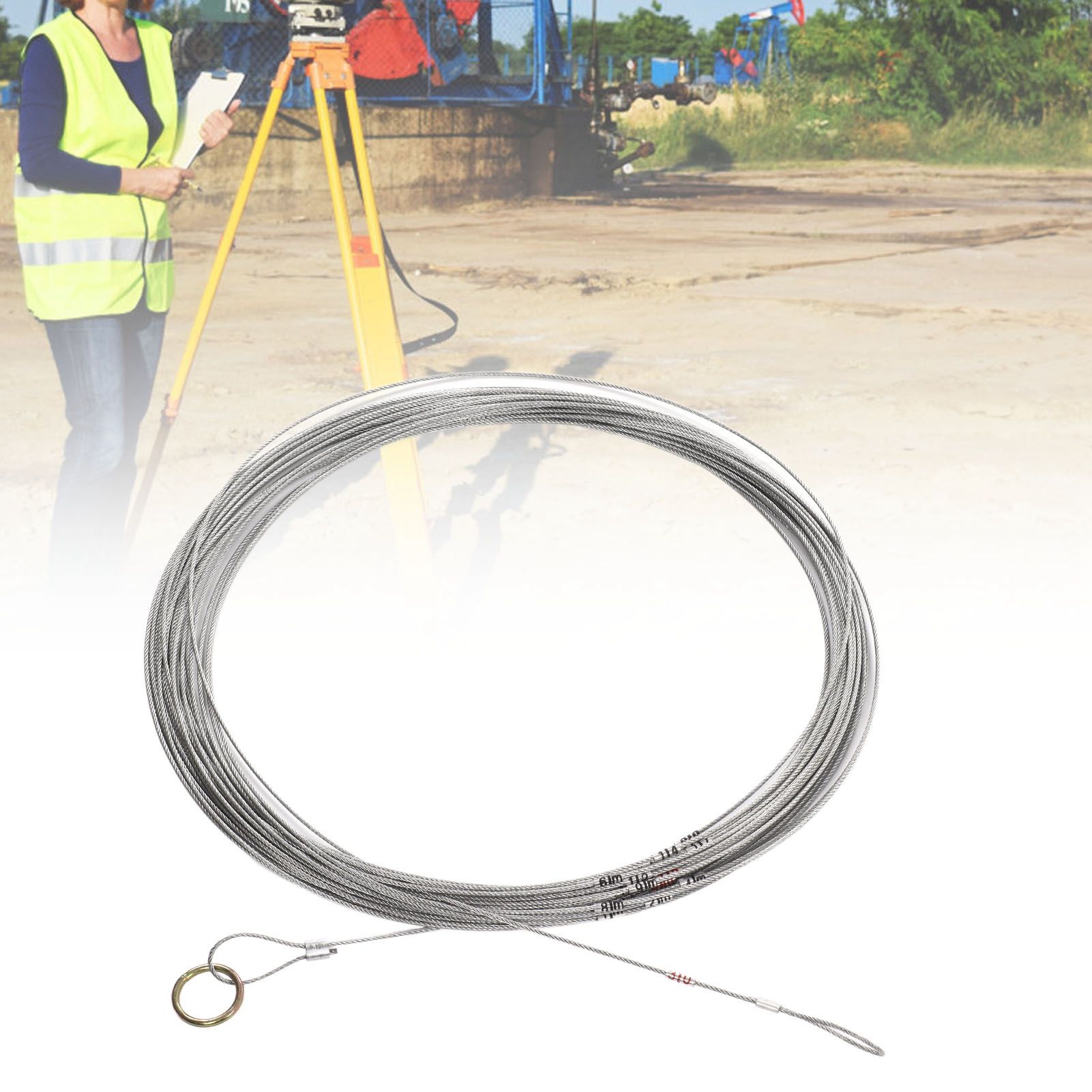 Steel Wire Measuring Rope Good Flexibility Sturdy Steel Rope Measuring Cord view 11