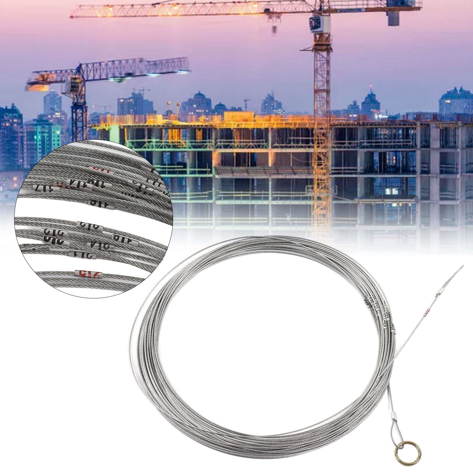 Steel Wire Measuring Rope Good Flexibility Sturdy Steel Rope Measuring Cord view 12