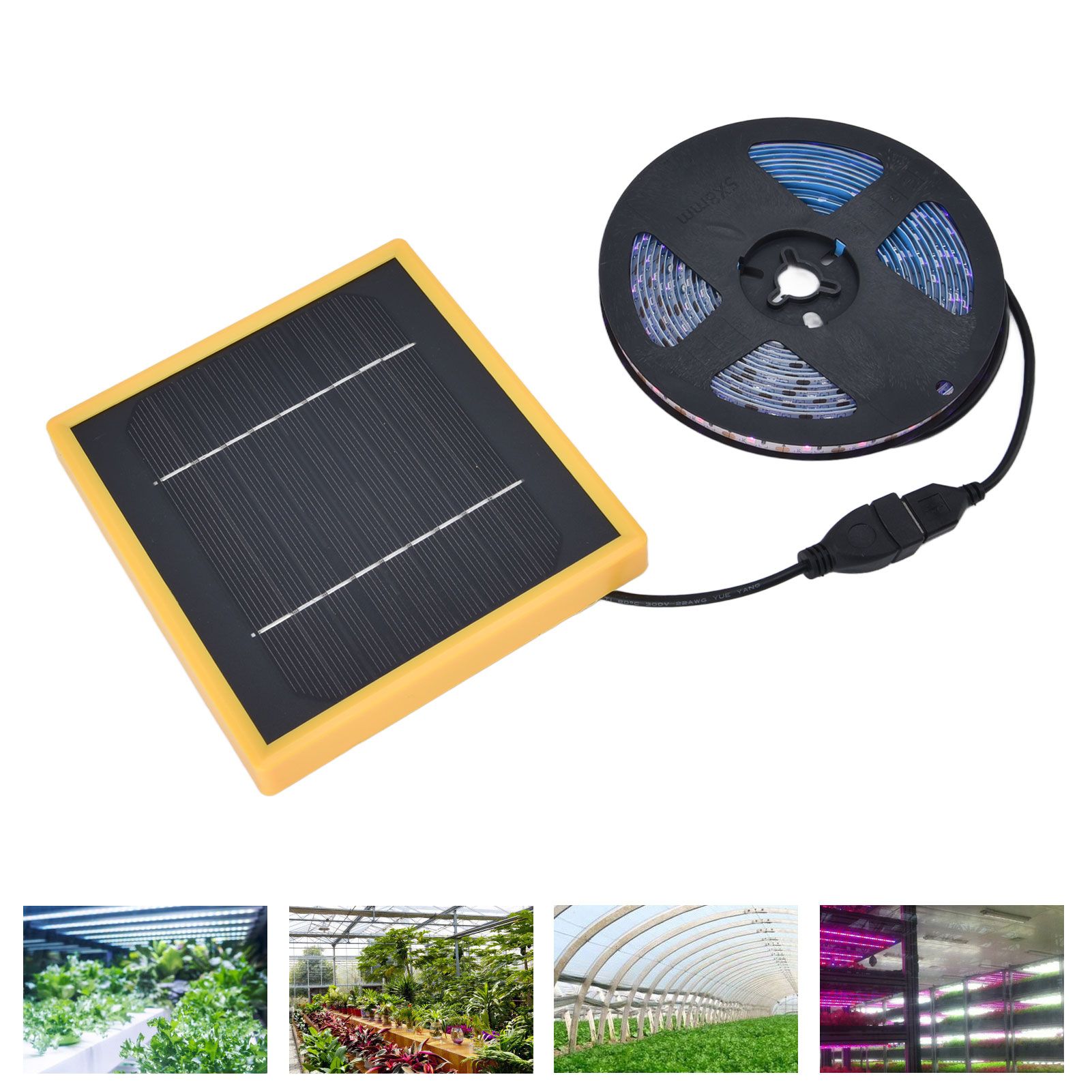 Solar Plant Grow Light Strip Solar Power Full Spectrum 5W LED High Luminous view 11