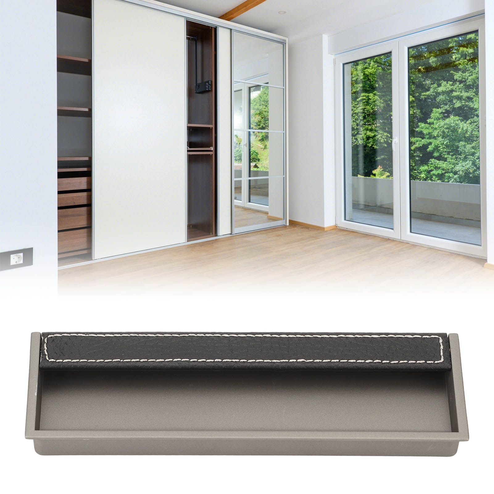 Wardrobe Handle Embedded Door Cabinet Handle Sliding Door Concealed Cabinet view 12